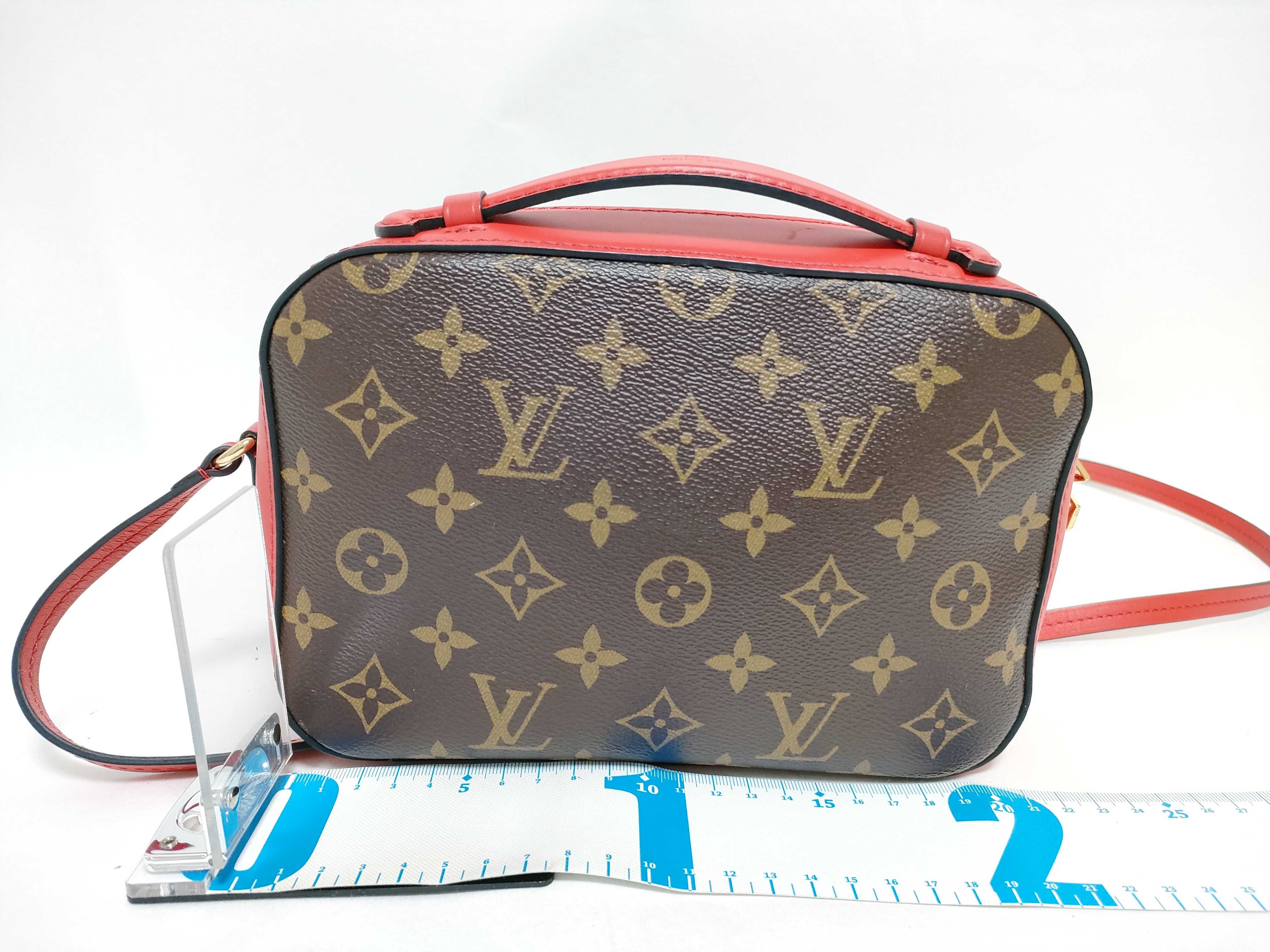 Monogram Coquelicot Red Monogram Saint-Onge Shoulder Bag — view 2
