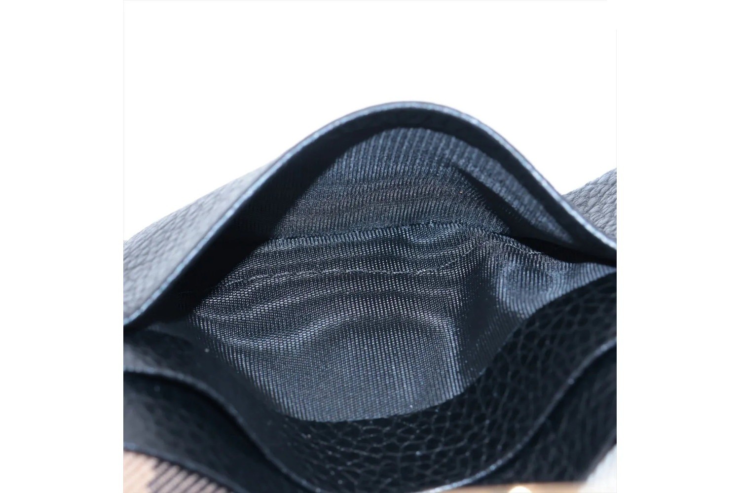 Checkered leather bi-fold wallet — view 4