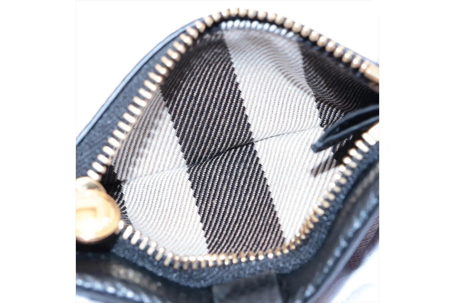 Checkered leather bi-fold wallet — view 7