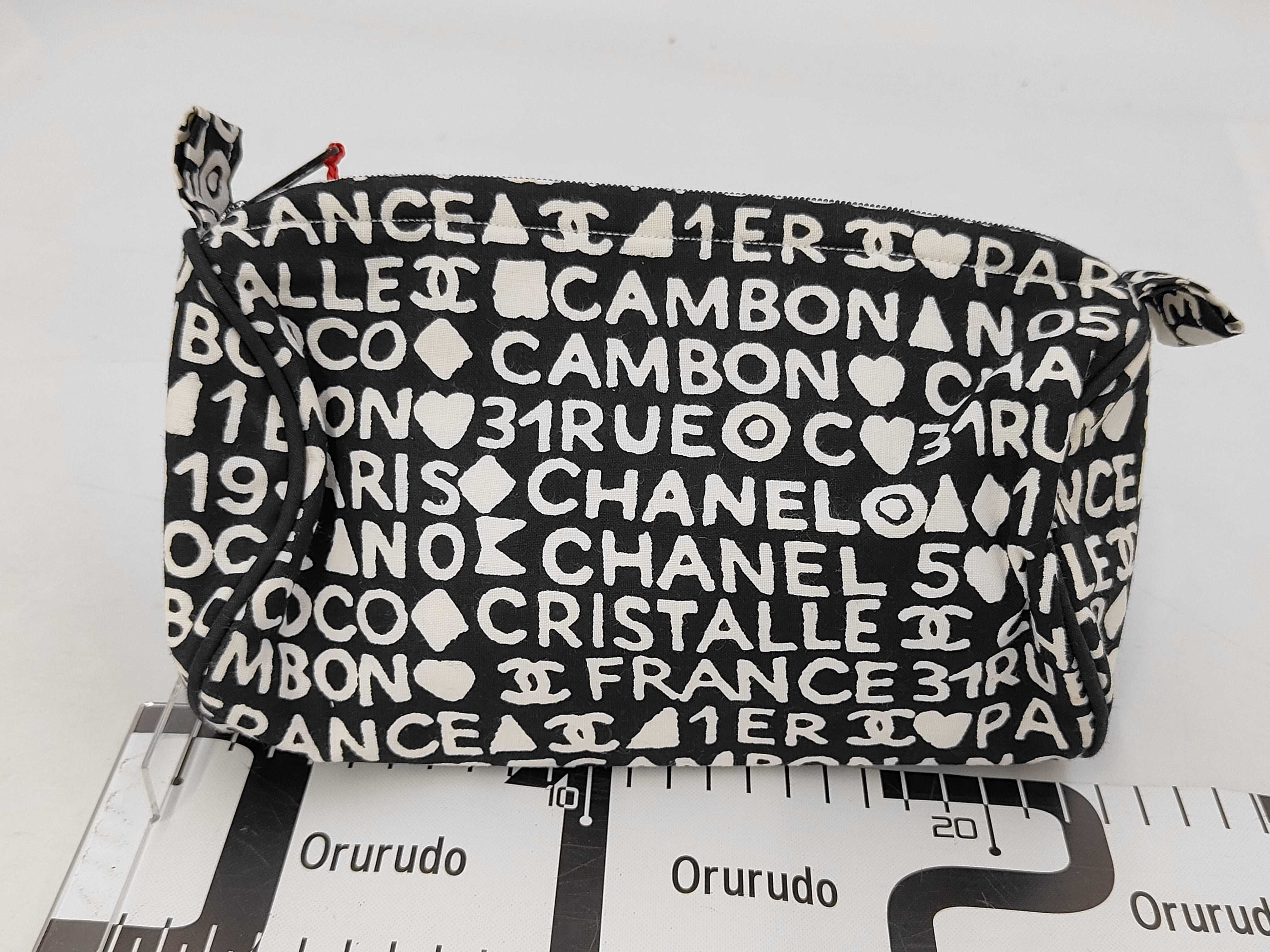 Novelty Cosmetic Pouch, By C Line, Black x White, Other Accessories — view 2