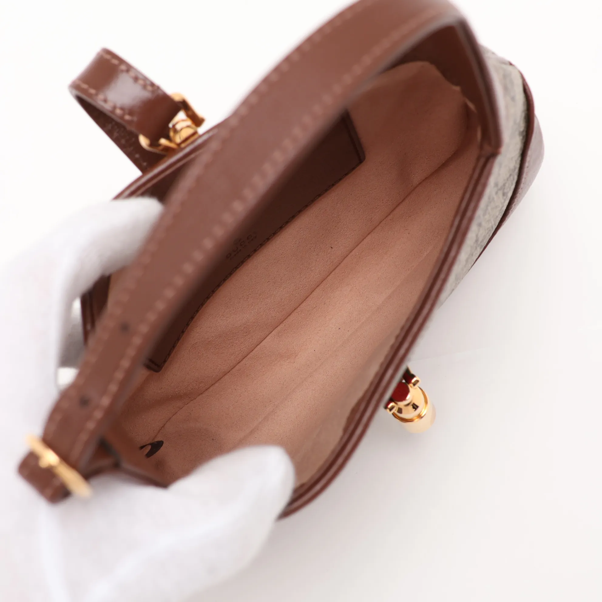 GG Supreme Jackie 1961 PVC x Leather Shoulder Bag, Beige x Brown, 637092 — view 8