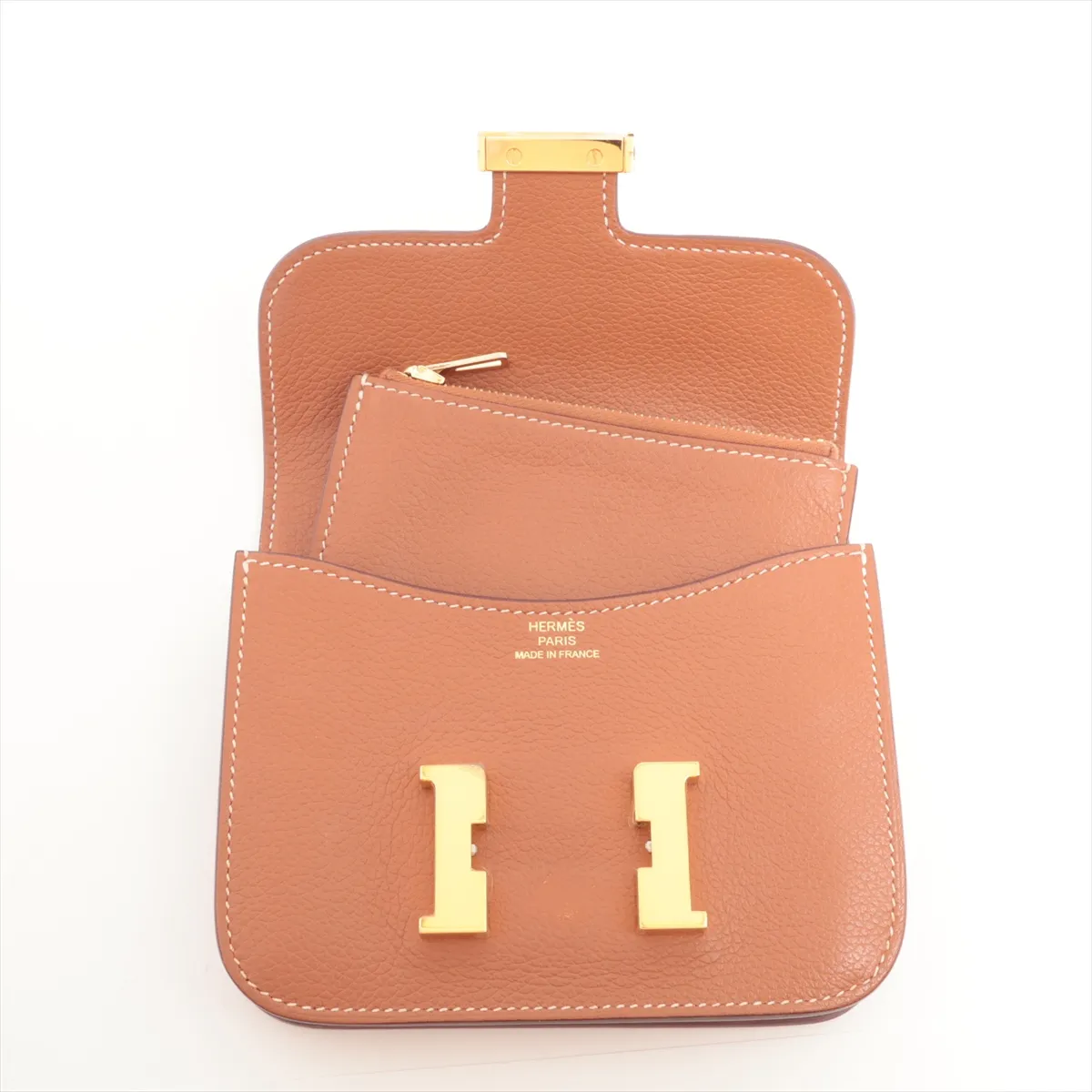 Constance Slim Evercolor Compact Wallet, Gold, Gold Hardware, U: 2022 — view 4
