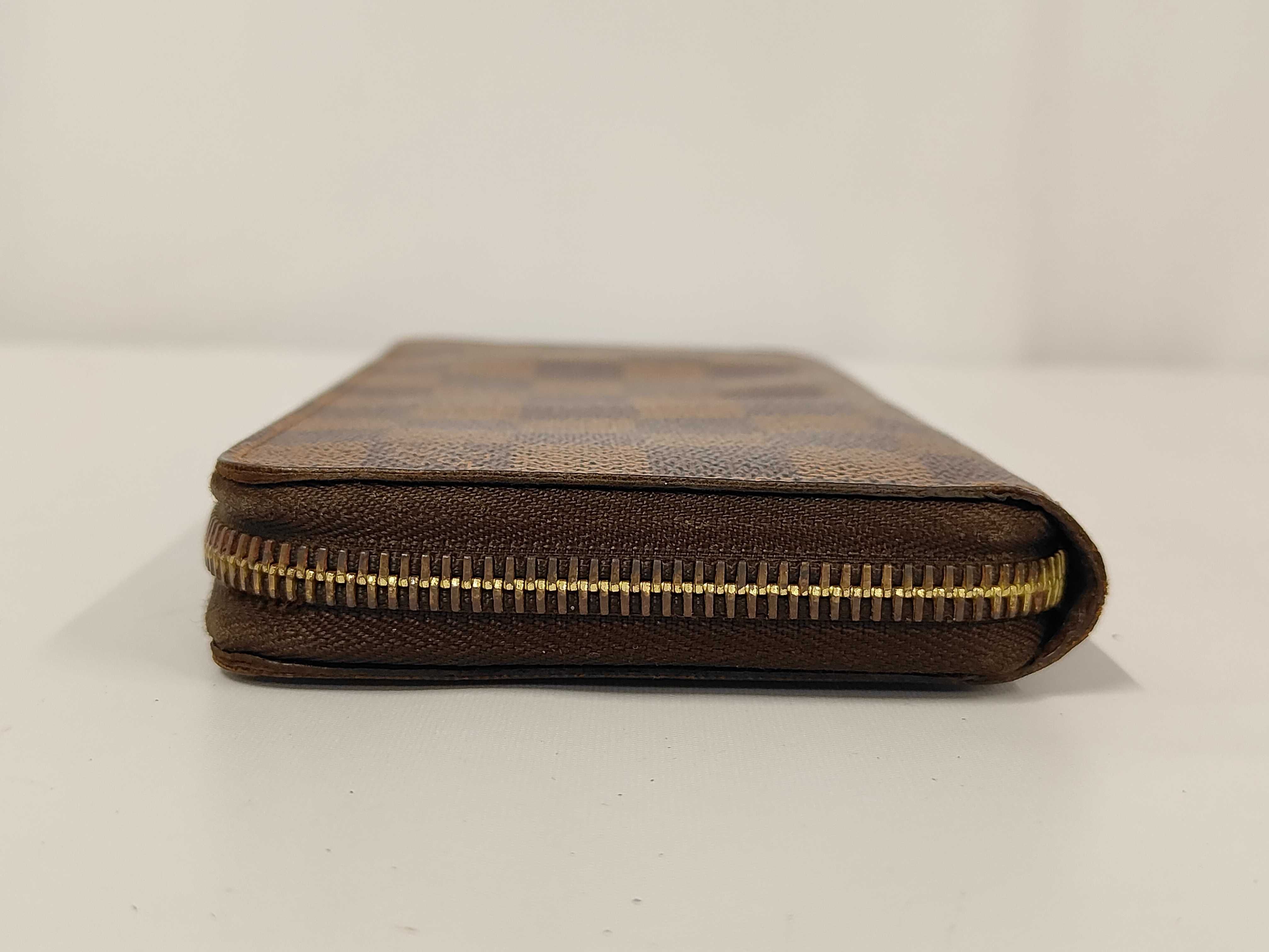 Damier Leather Zippy Wallet Long Wallet — view 5