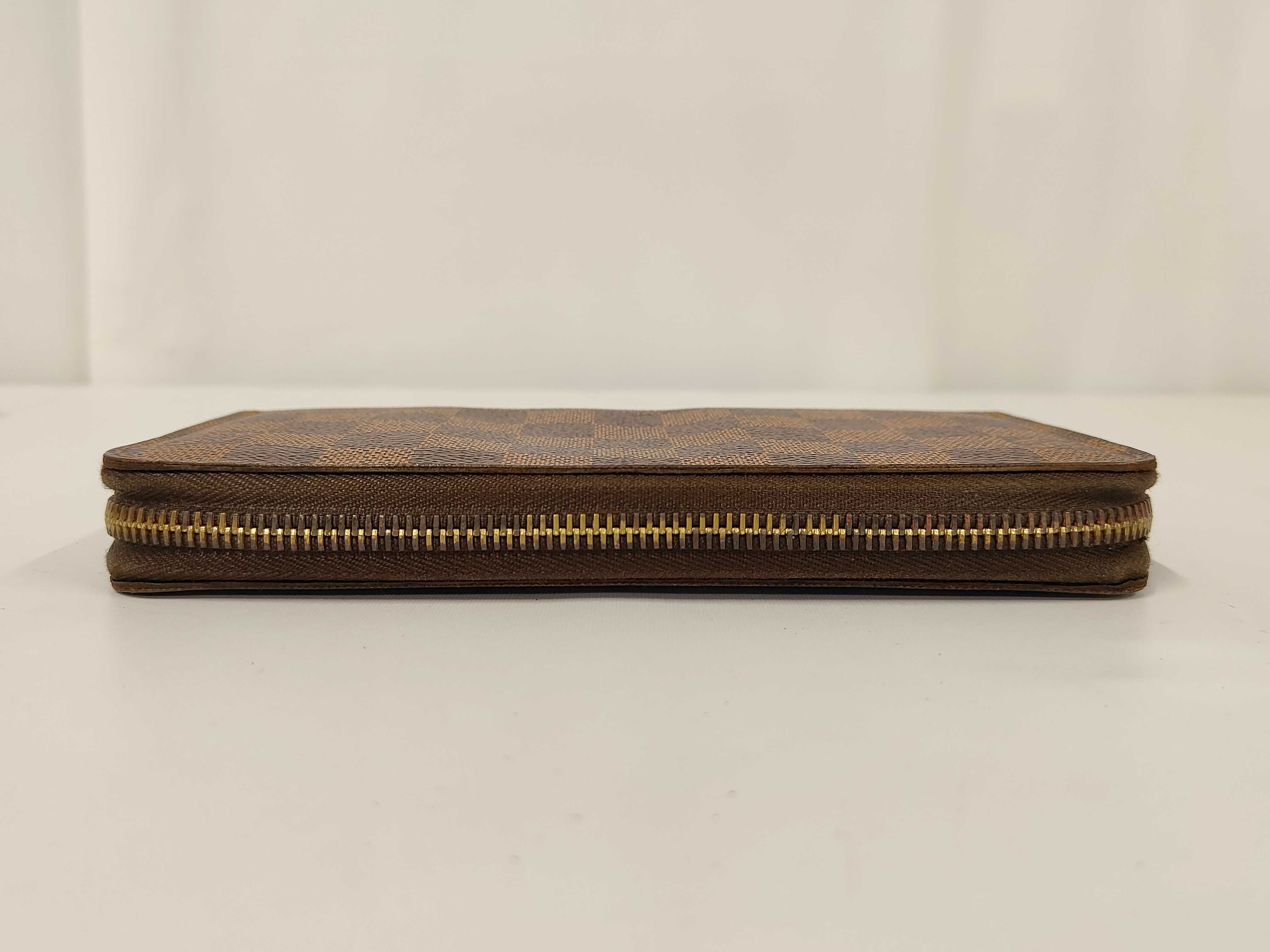 Damier Leather Zippy Wallet Long Wallet — view 6