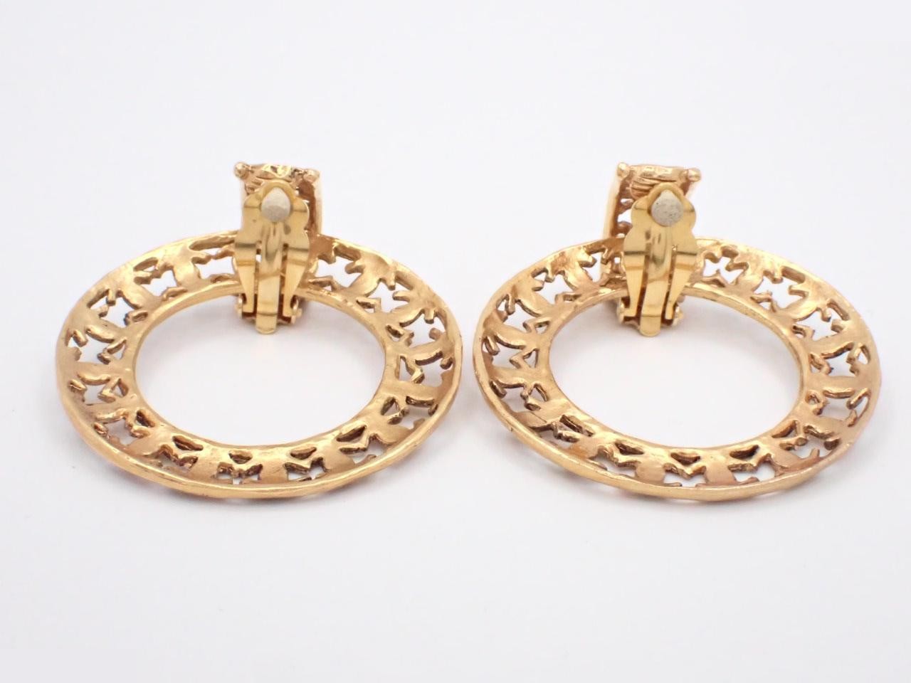 Coco Mark Circle Earrings — view 2