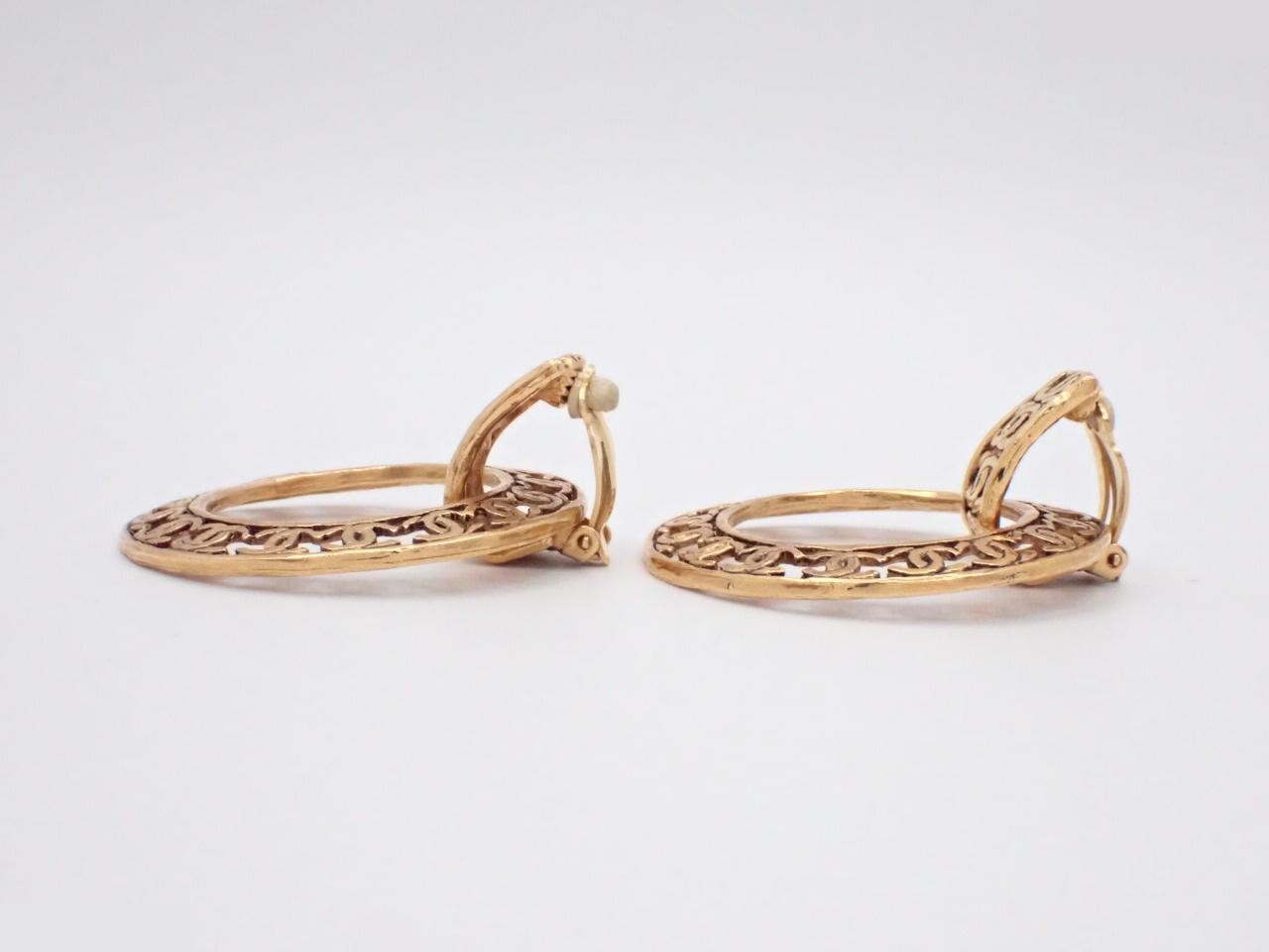 Coco Mark Circle Earrings — view 3