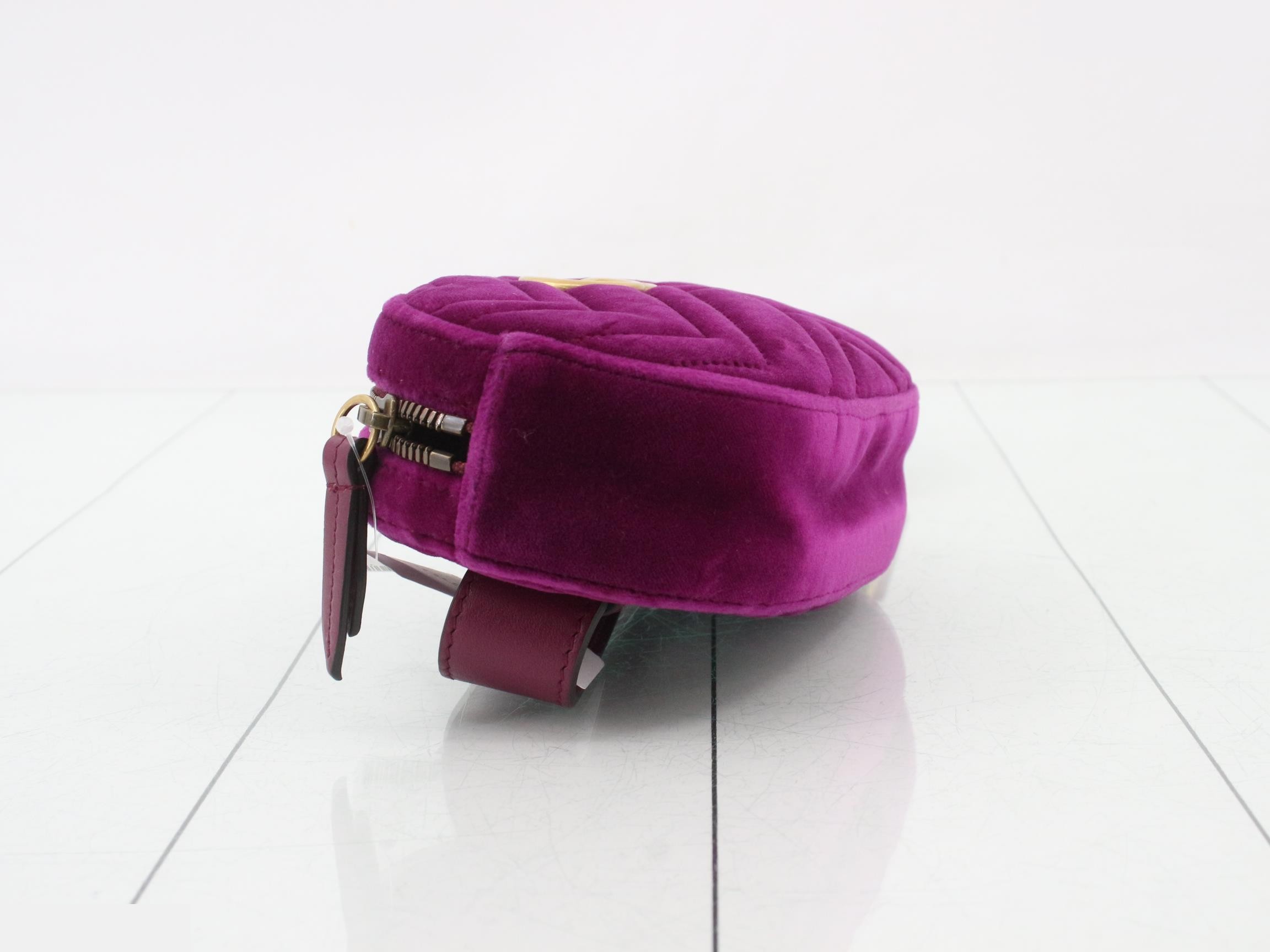 GG Marmont Velvet Bum Bag/Waist Bag, Purple — view 5