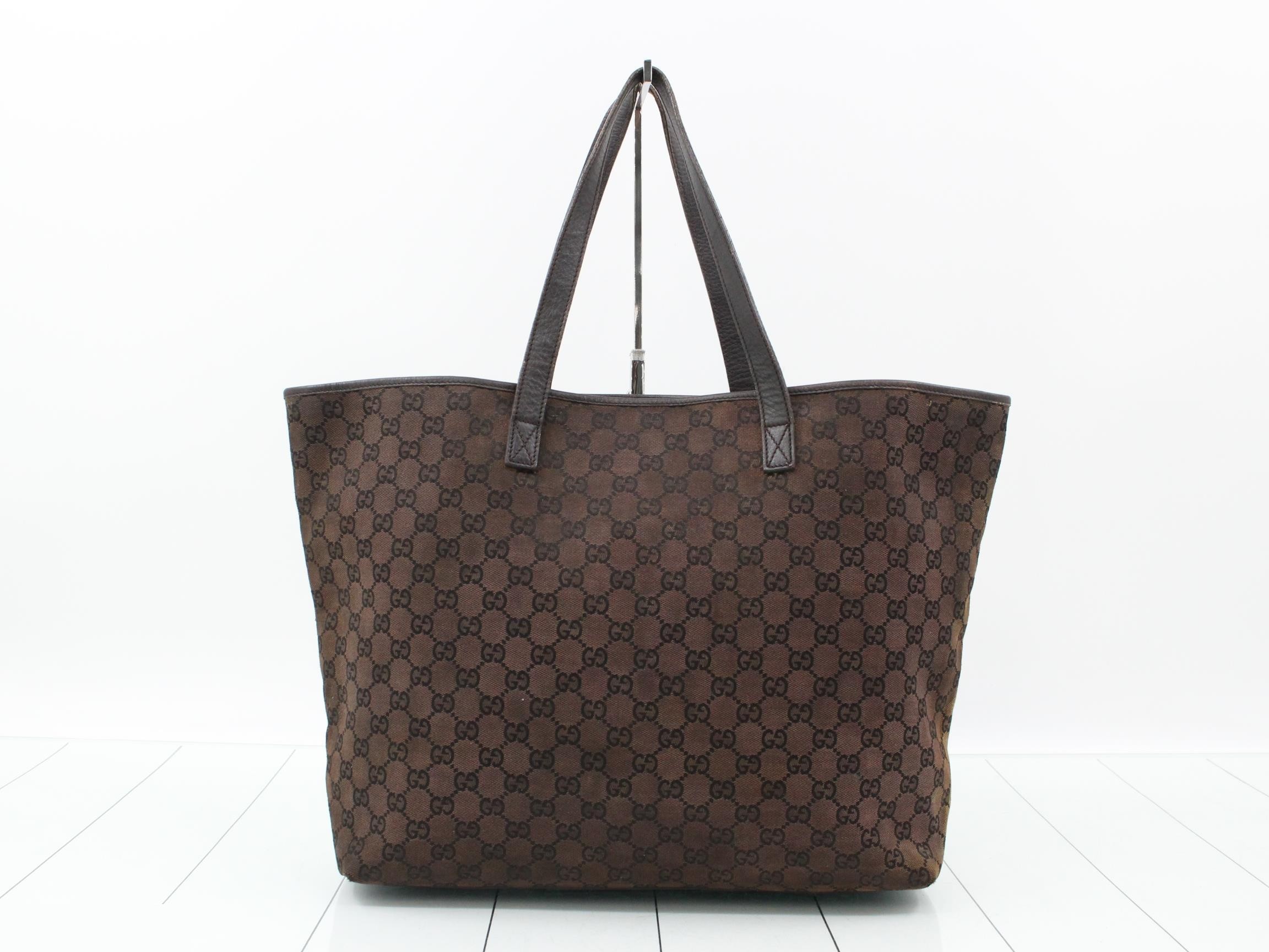 GG Canvas Tote Bag, Brown, 257245, 498879 — view 2