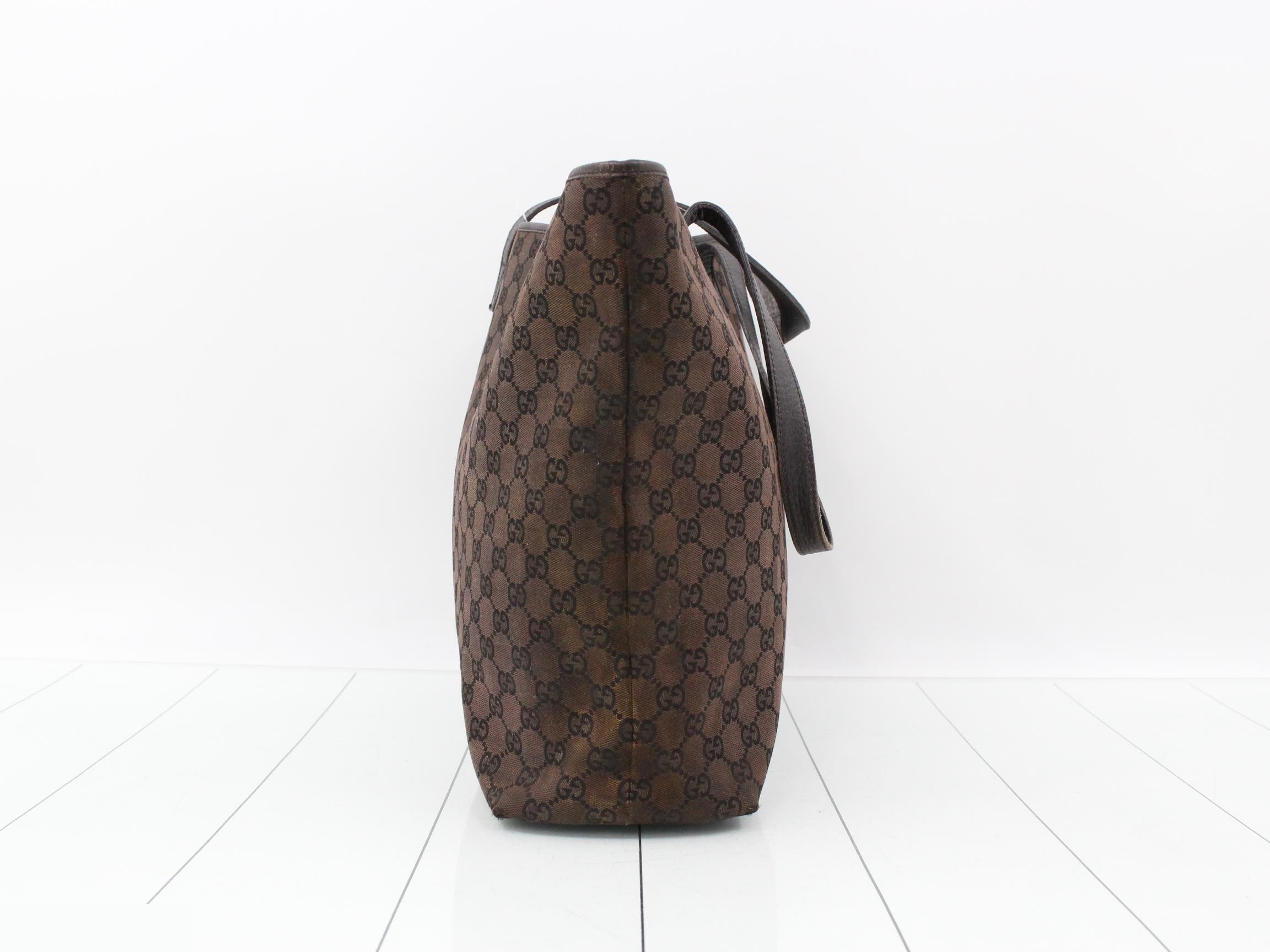 GG Canvas Tote Bag, Brown, 257245, 498879 — view 3