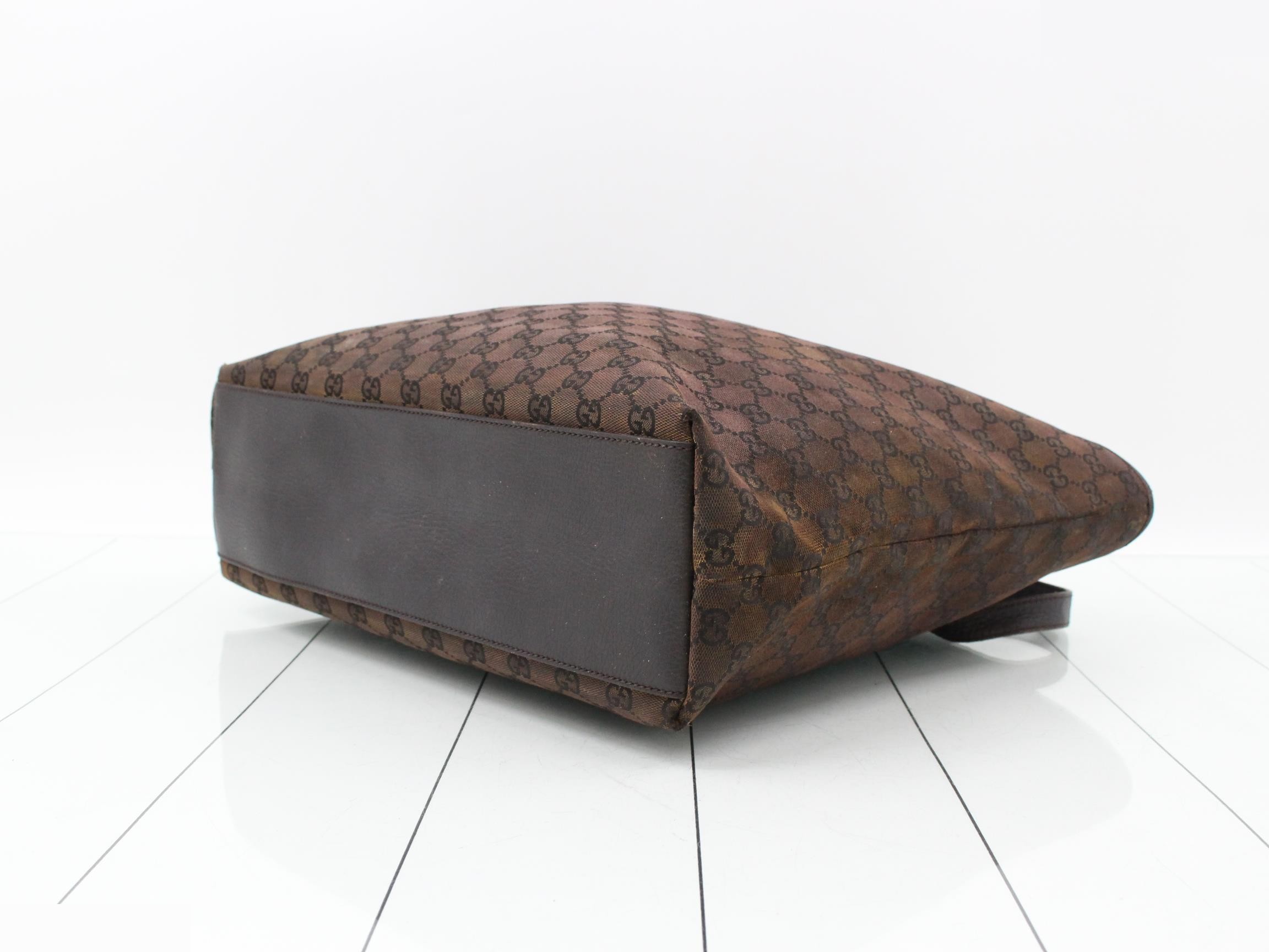 GG Canvas Tote Bag, Brown, 257245, 498879 — view 6