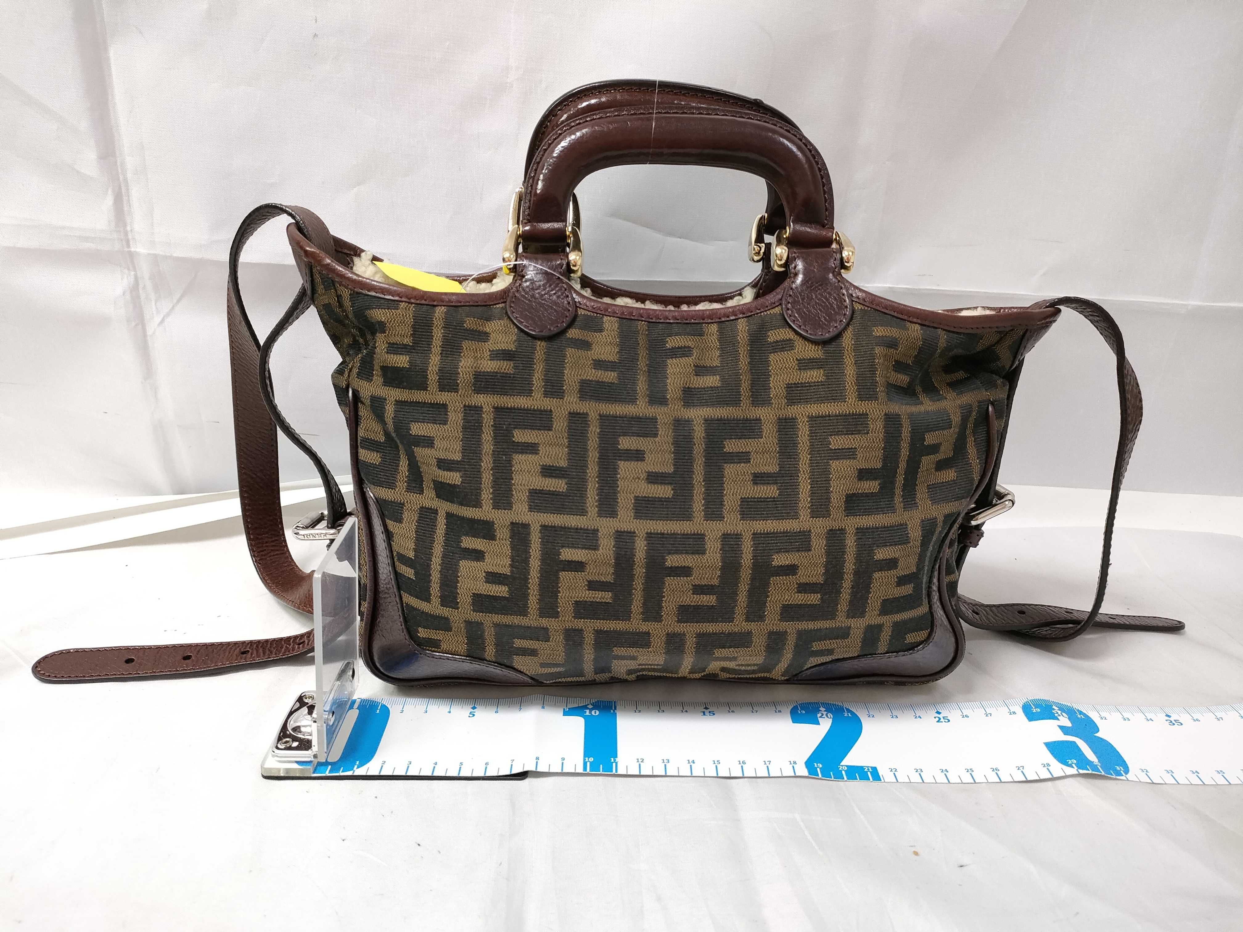 Zucca print fleece-lined 2-way shoulder bag — view 2