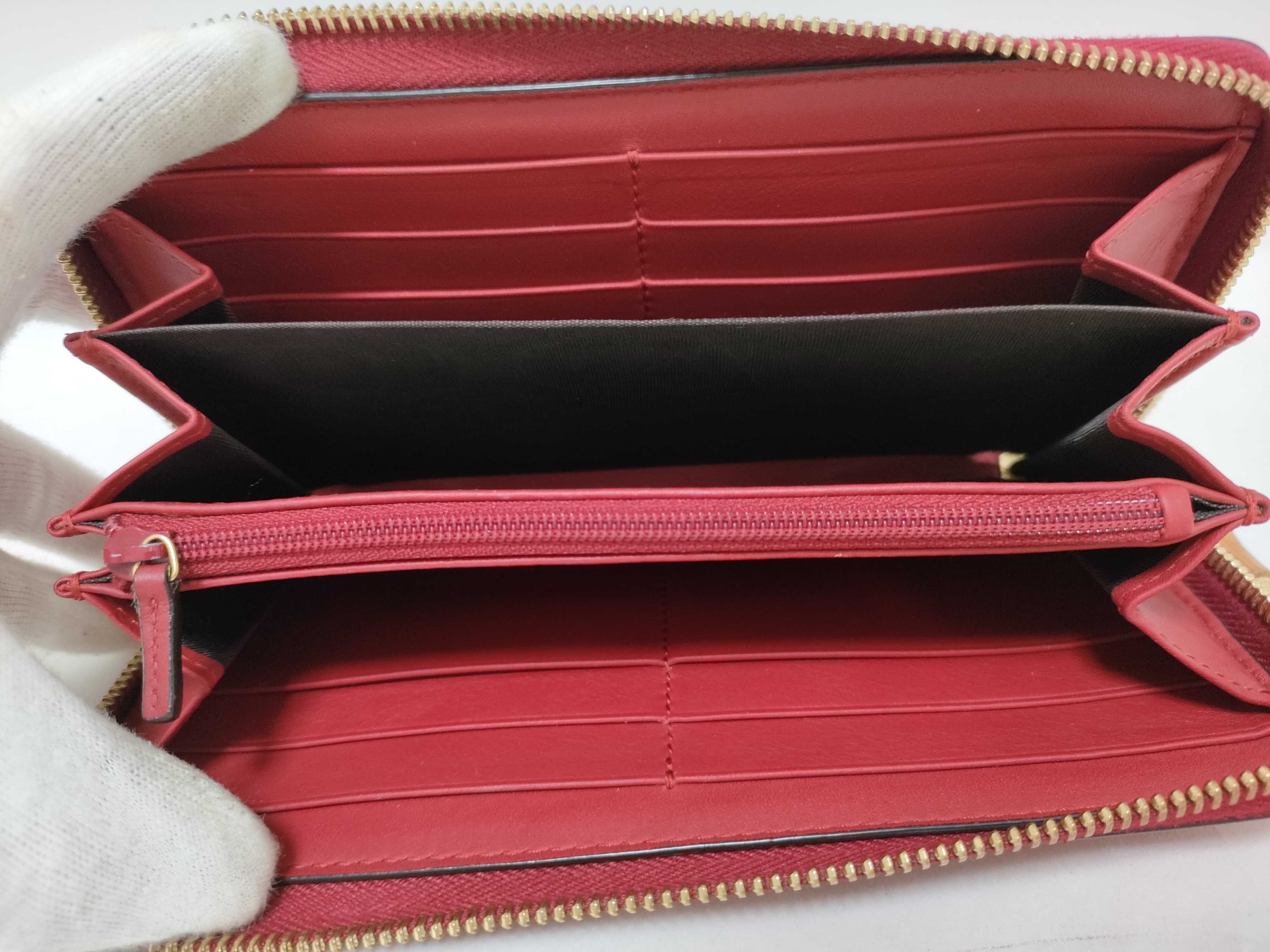 Bamboo Zip-Around Continental Wallet Red — view 9
