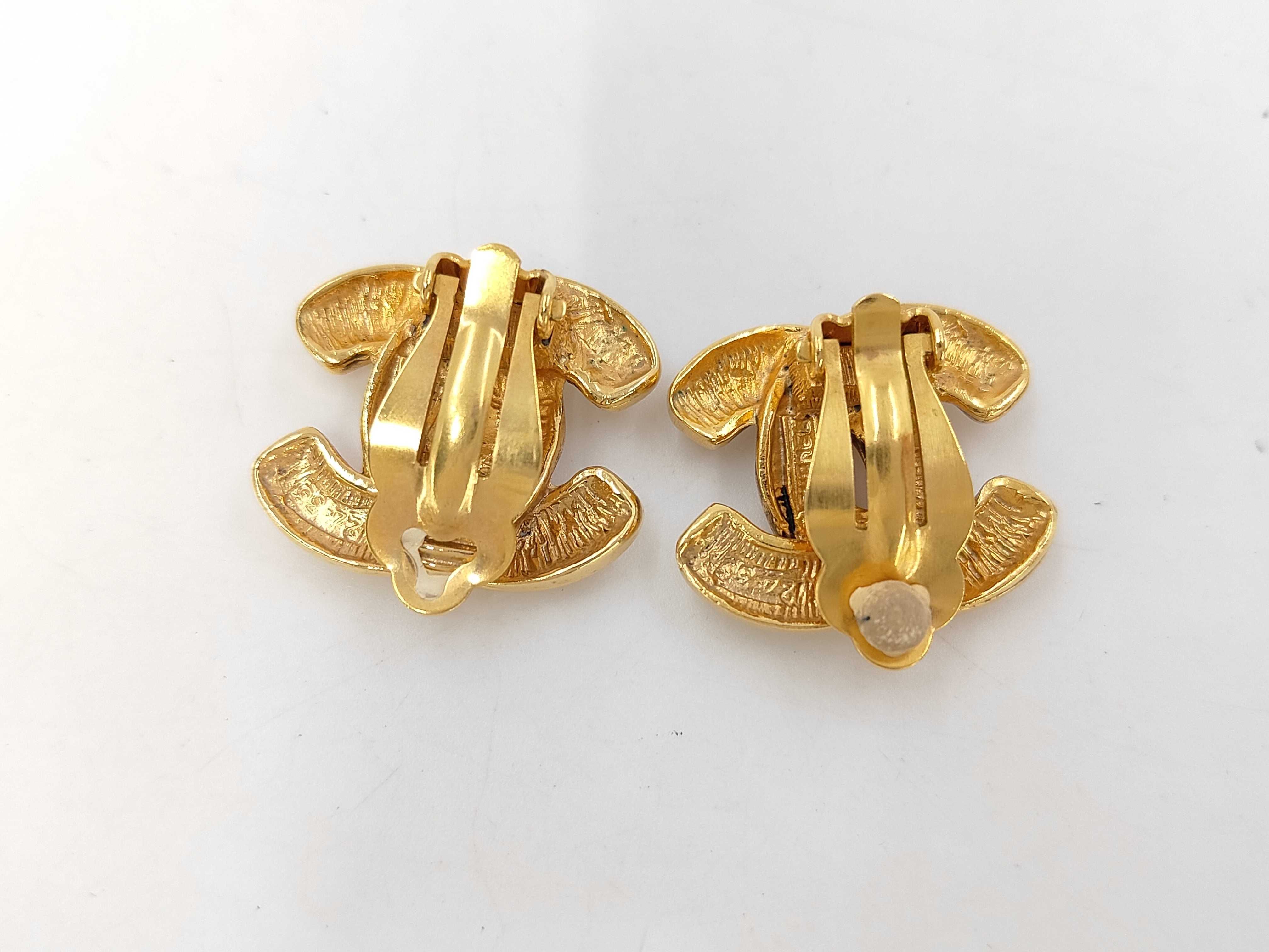 Coco Mark Gold Earrings — view 2