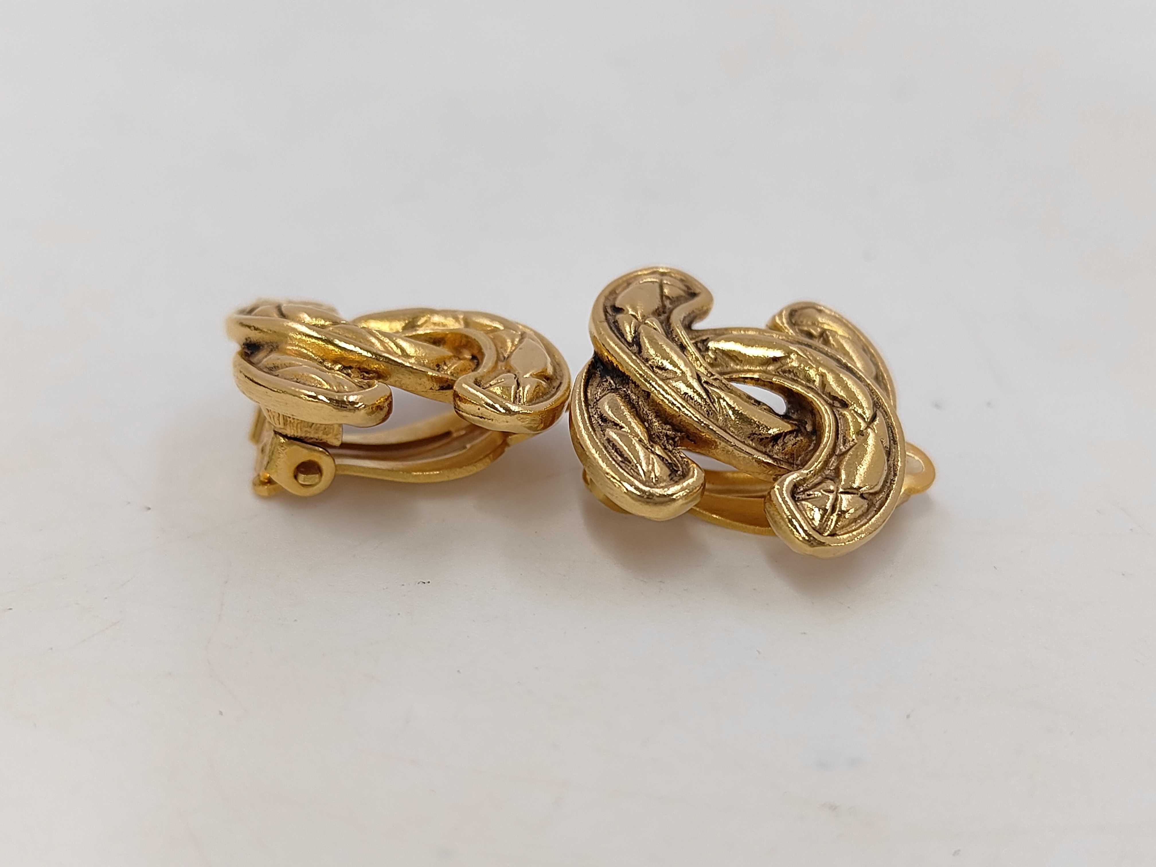 Coco Mark Gold Earrings — view 3