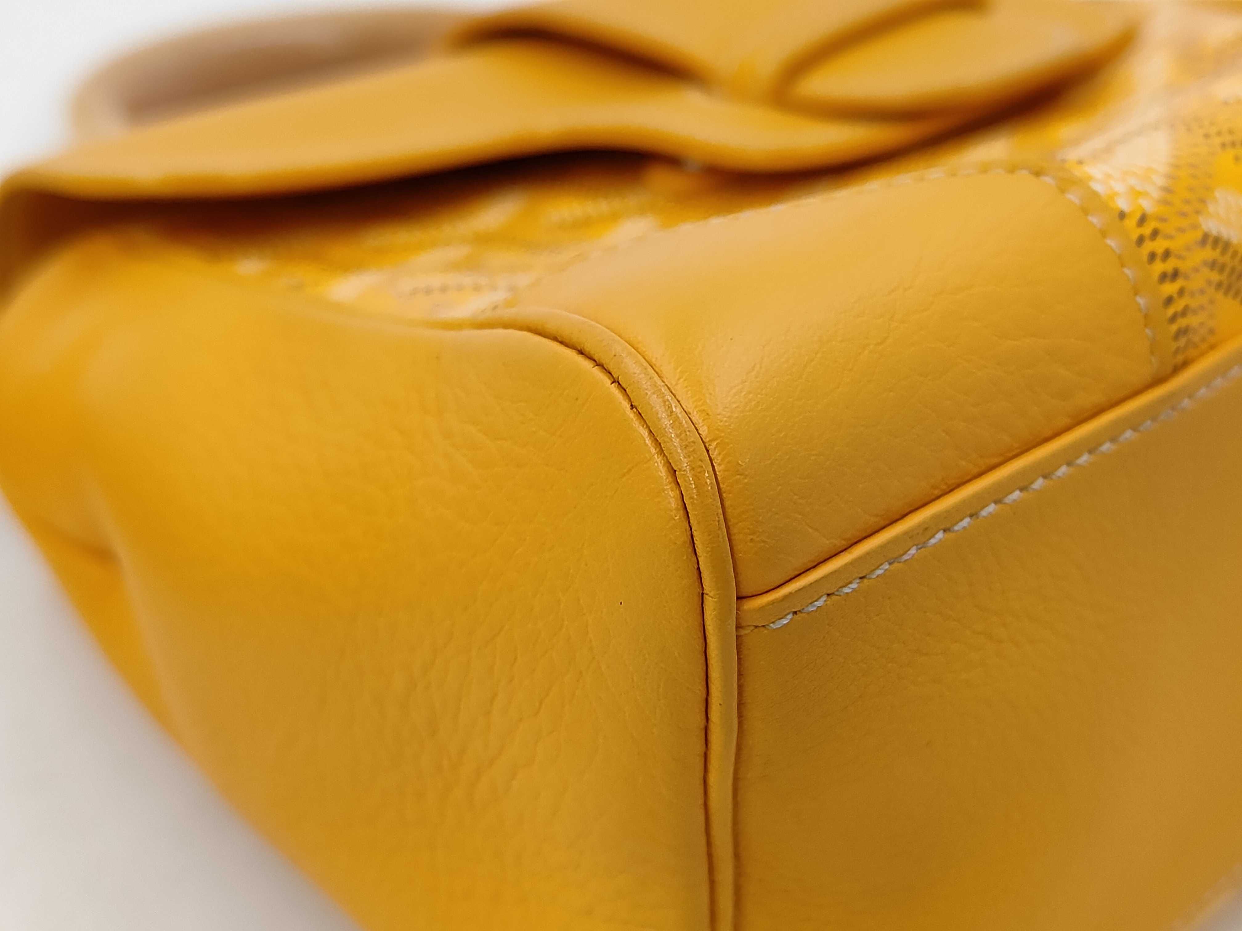 Saigon Herringbone 2-way Shoulder Bag, Yellow Handbag — view 6