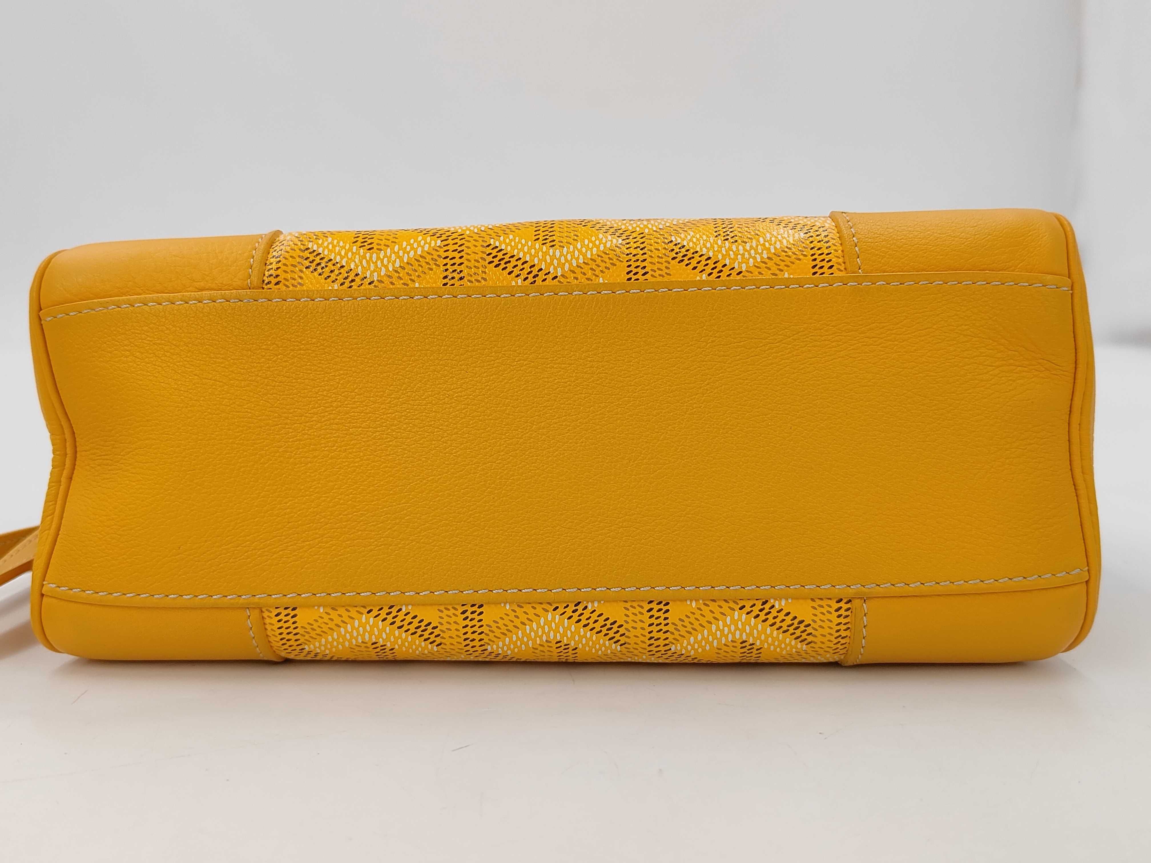 Saigon Herringbone 2-way Shoulder Bag, Yellow Handbag — view 7