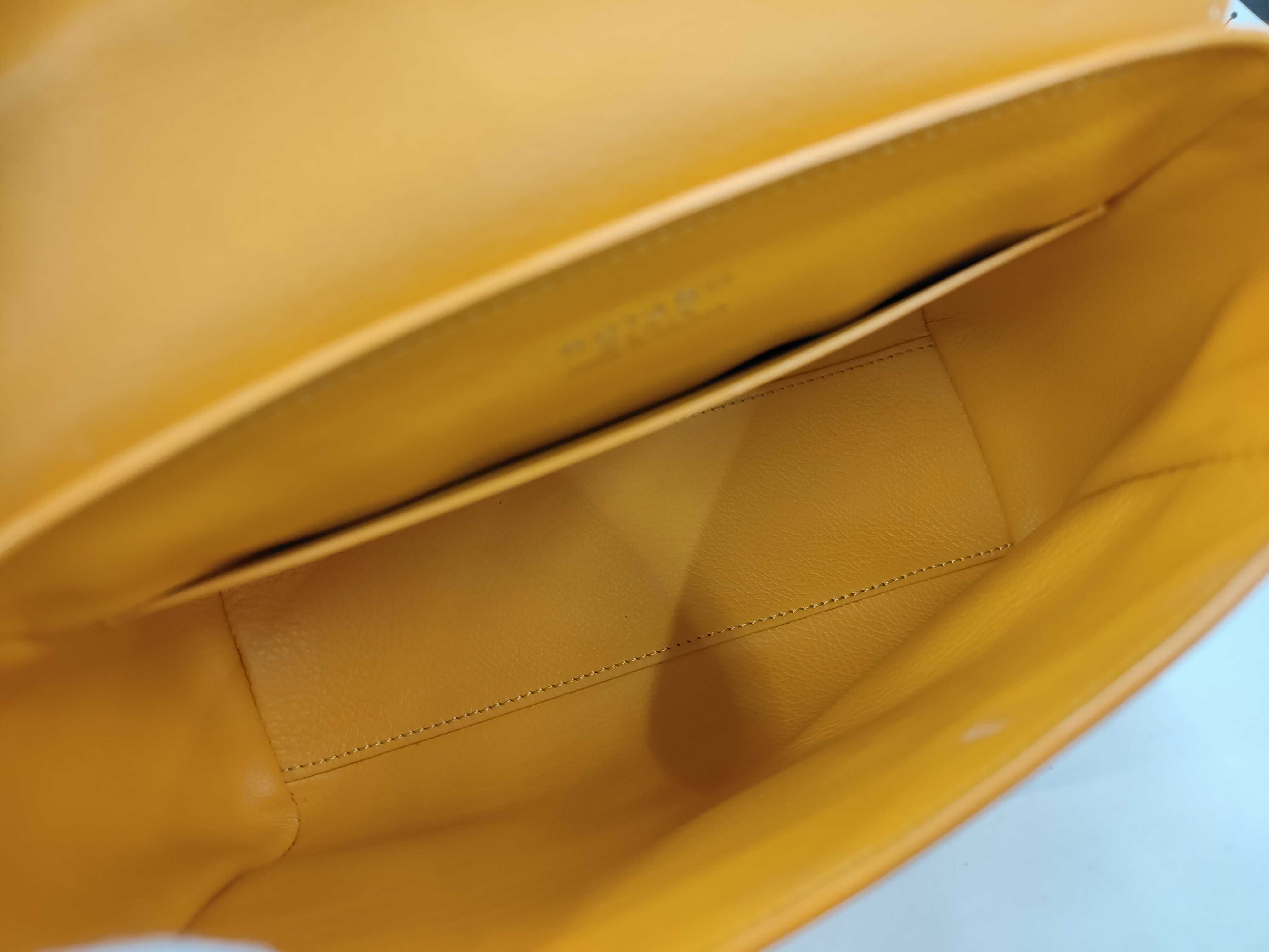 Saigon Herringbone 2-way Shoulder Bag, Yellow Handbag — view 8