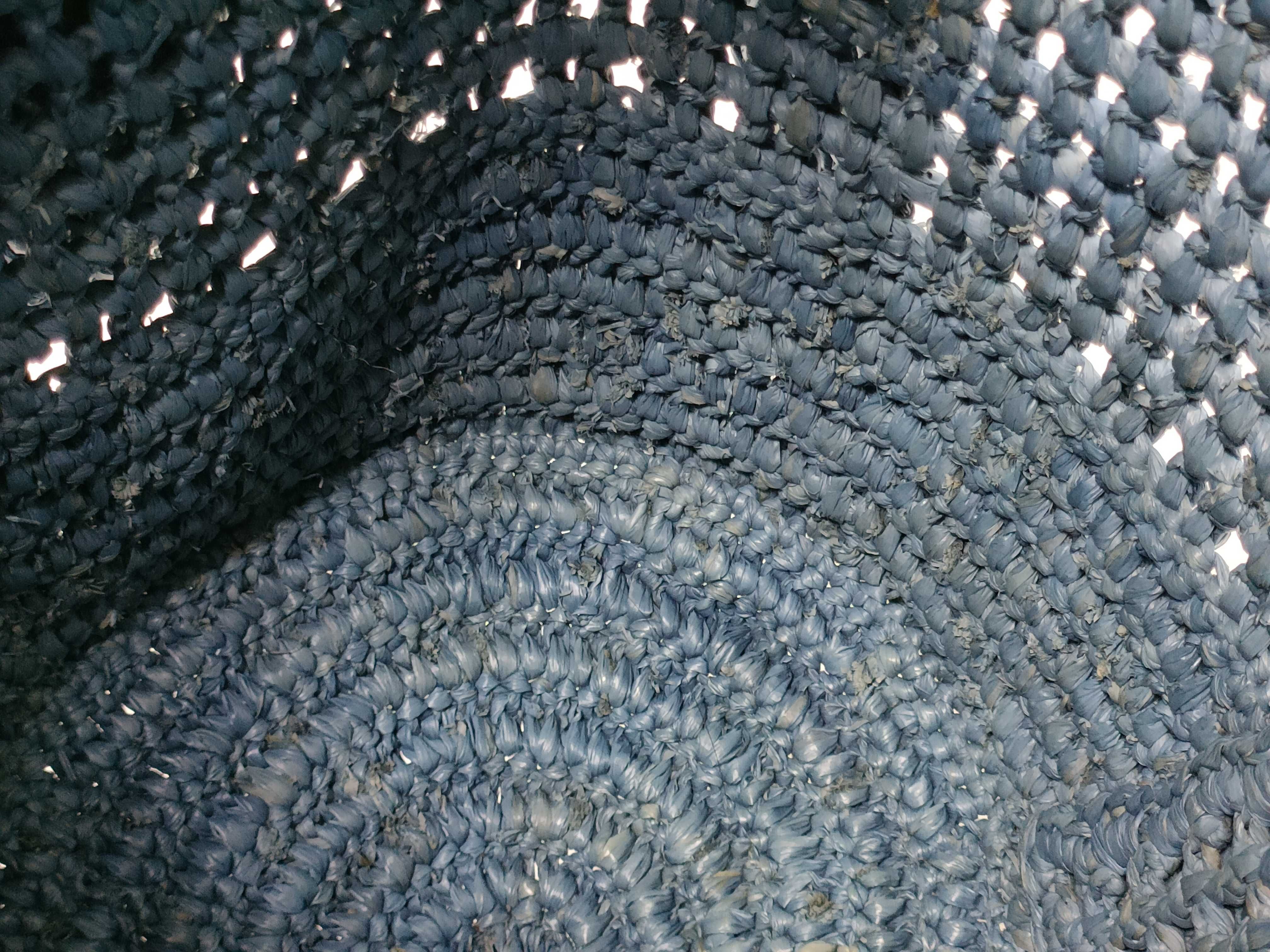 Balloon Frill Raffia x Leather Shoulder Bag — view 12