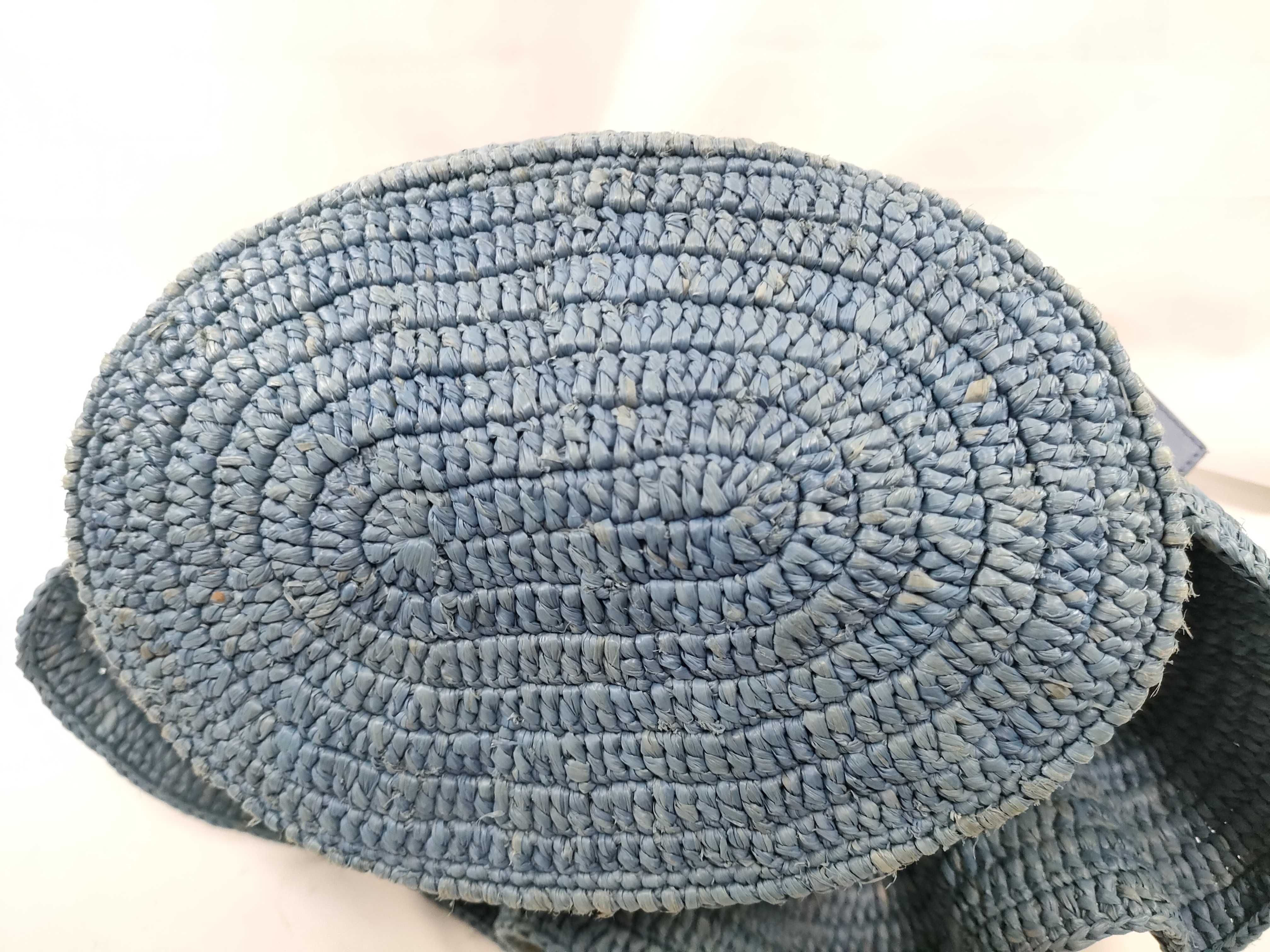 Balloon Frill Raffia x Leather Shoulder Bag — view 7