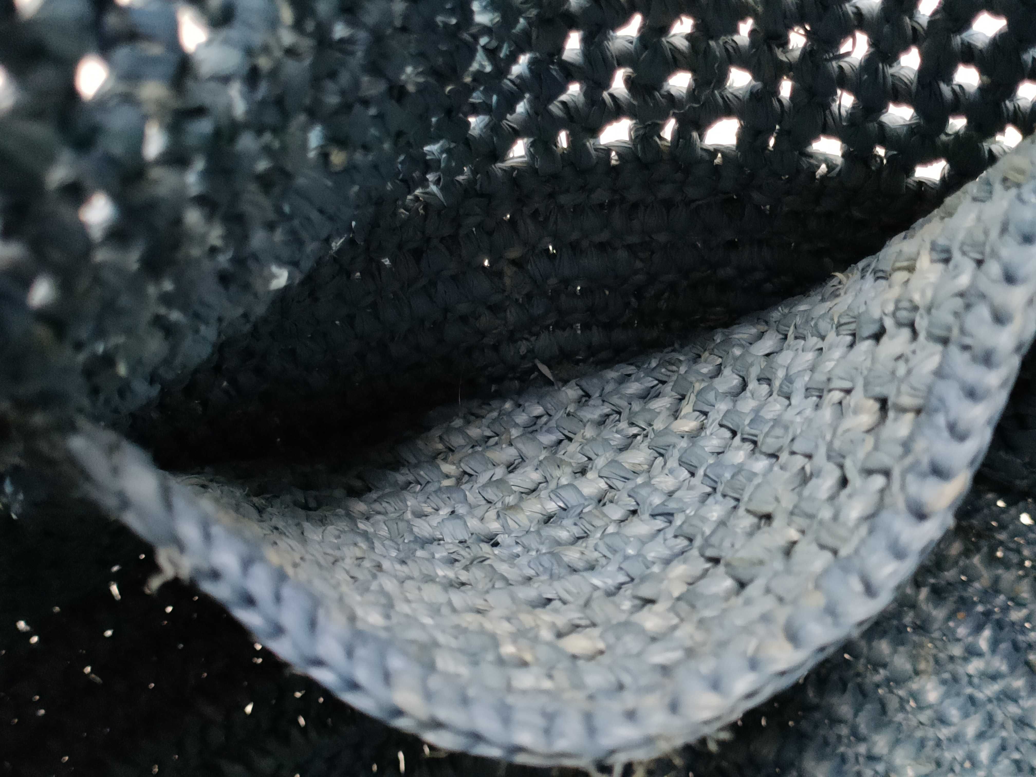 Balloon Frill Raffia x Leather Shoulder Bag — view 10