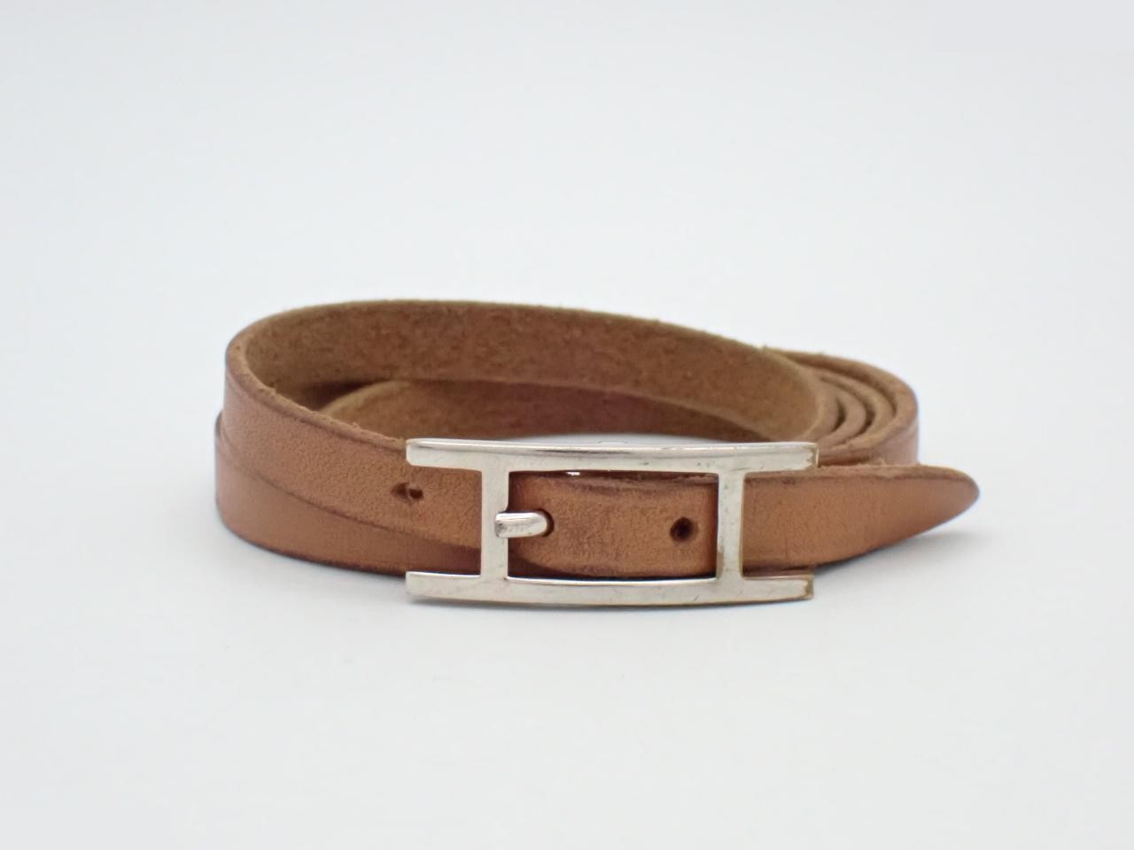 Leather bracelet, Api brand, total length approximately 75 cm