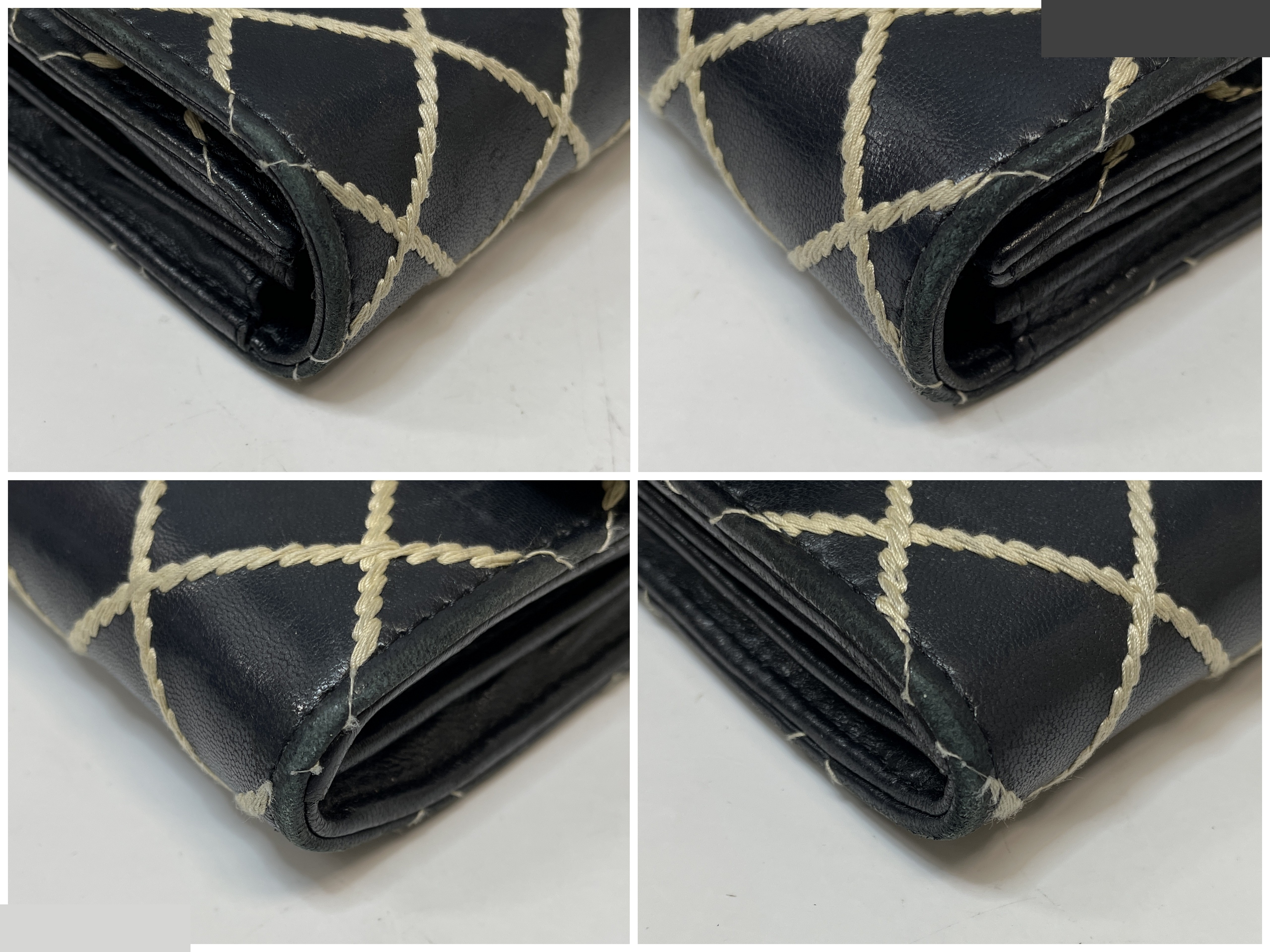 Wild Stitch Genuine Leather Bi-fold Long Wallet, Black, Series 20 — view 8