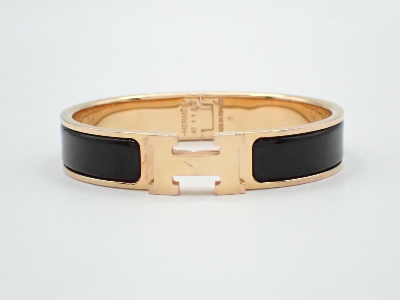 Bracelet, "Click H", Black, Wrist circumference approximately 15cm