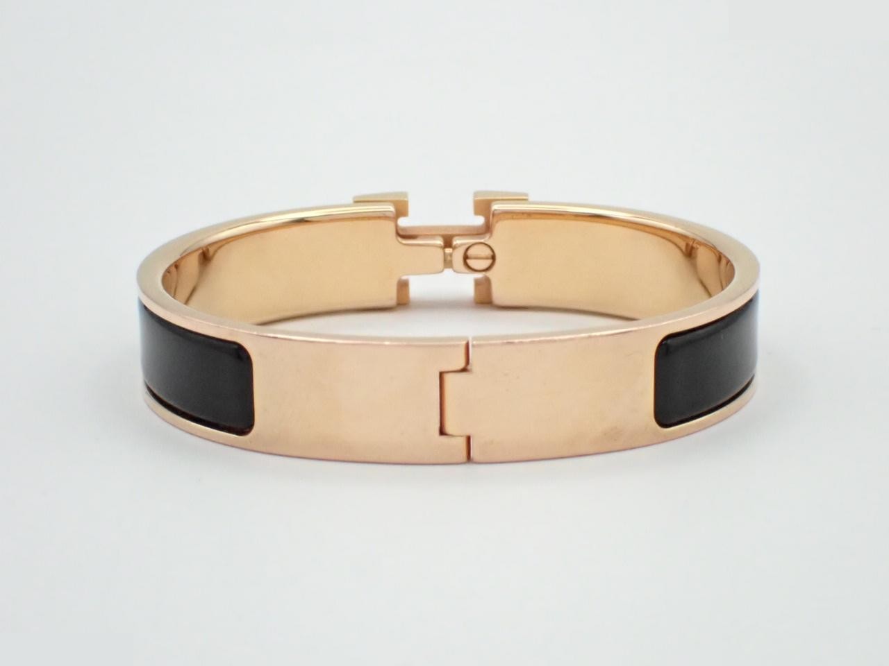 Bracelet, "Click H", Black, Wrist circumference approximately 15cm — view 2
