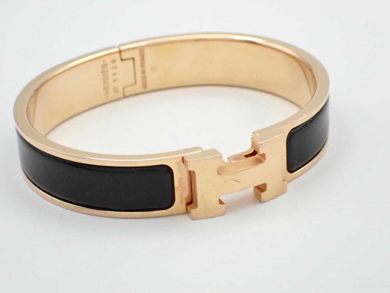 Bracelet, "Click H", Black, Wrist circumference approximately 15cm — view 3