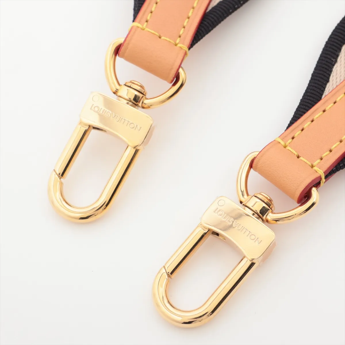 M59217 Alma BB Belt Strap, Canvas x Leather, Beige x Pink. Shows signs of wear, — view 2