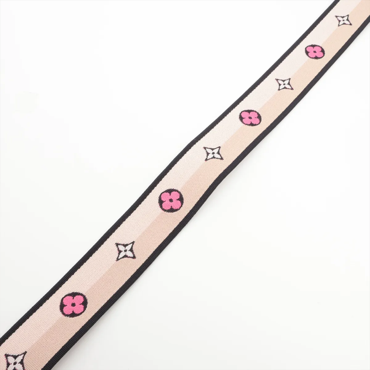 M59217 Alma BB Belt Strap, Canvas x Leather, Beige x Pink. Shows signs of wear, — view 4