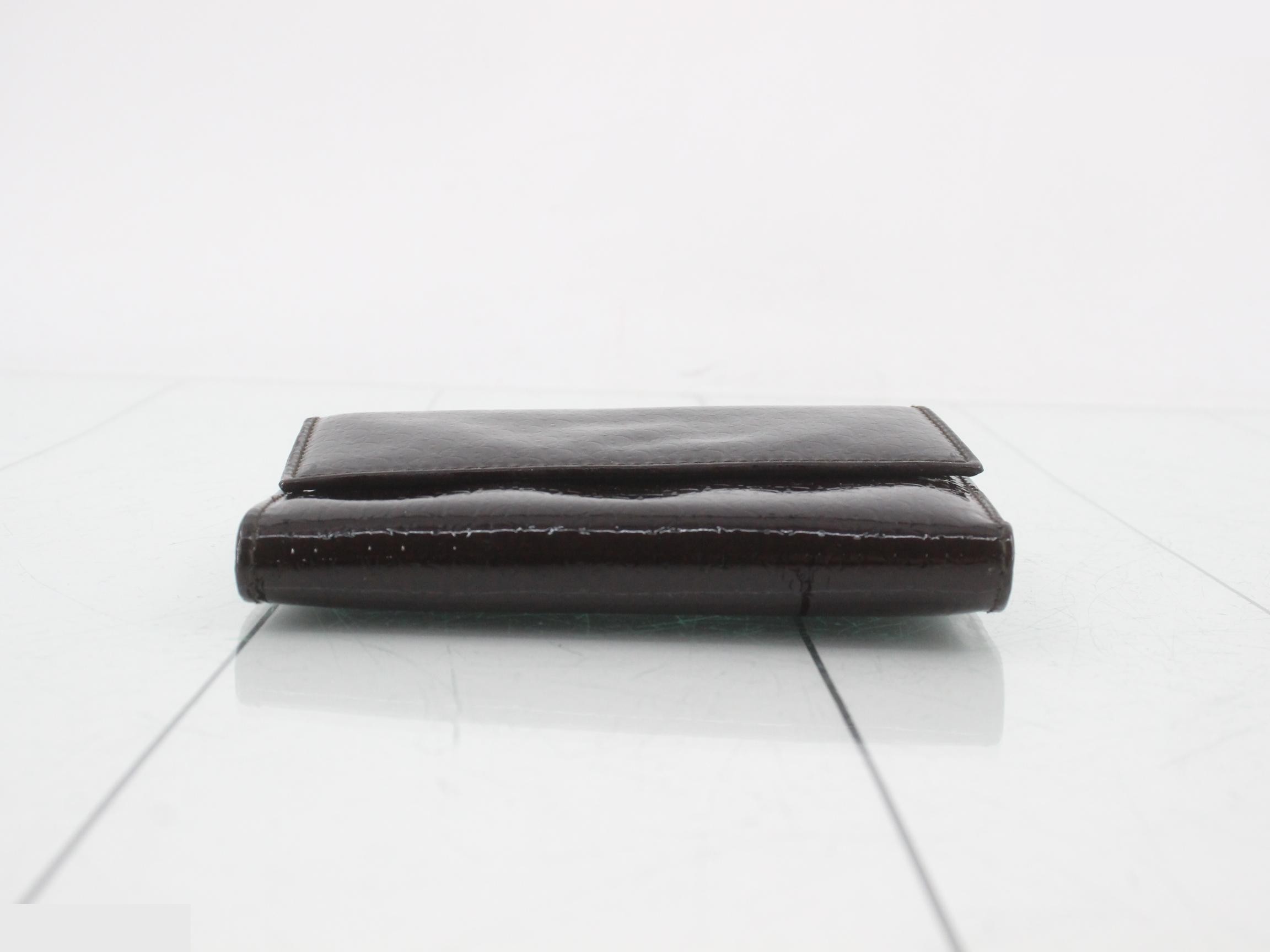 patent leather bi-fold wallet — view 3