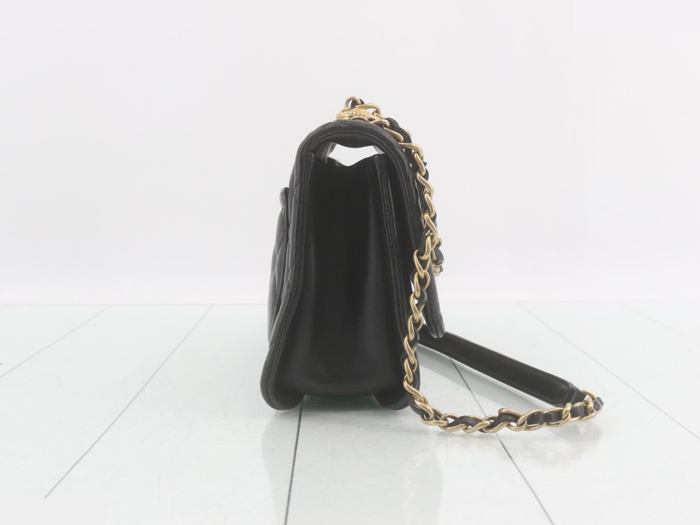 Lambskin, Gold hardware, 2-way handbag — view 5