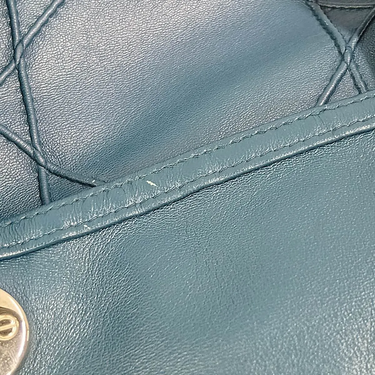 Cannage Granville Leather 2-Way Handbag, Blue — view 15