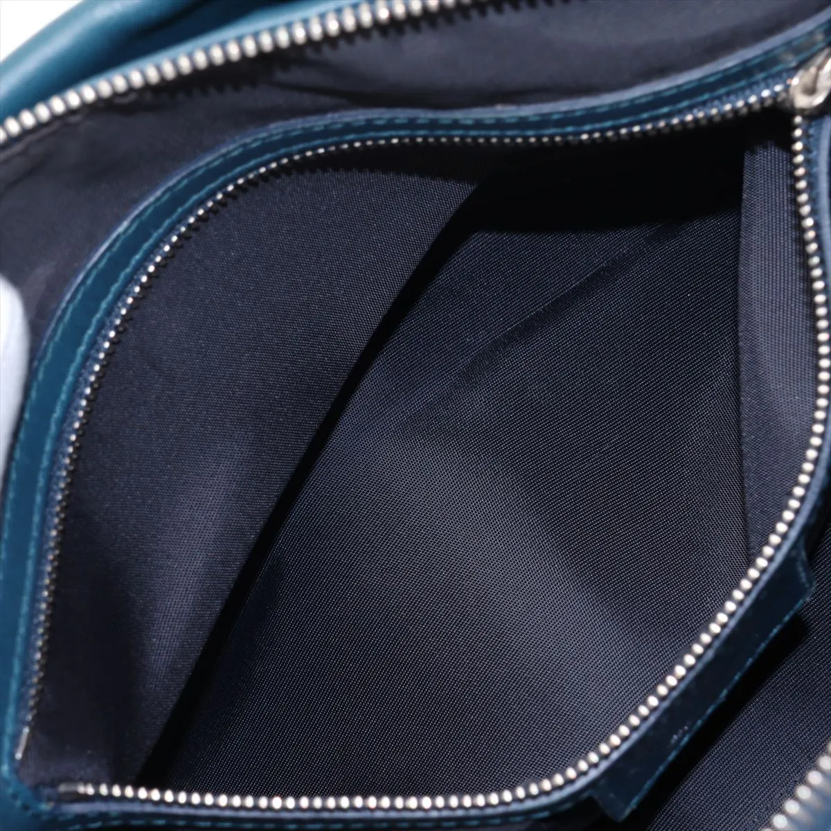 Cannage Granville Leather 2-Way Handbag, Blue — view 9