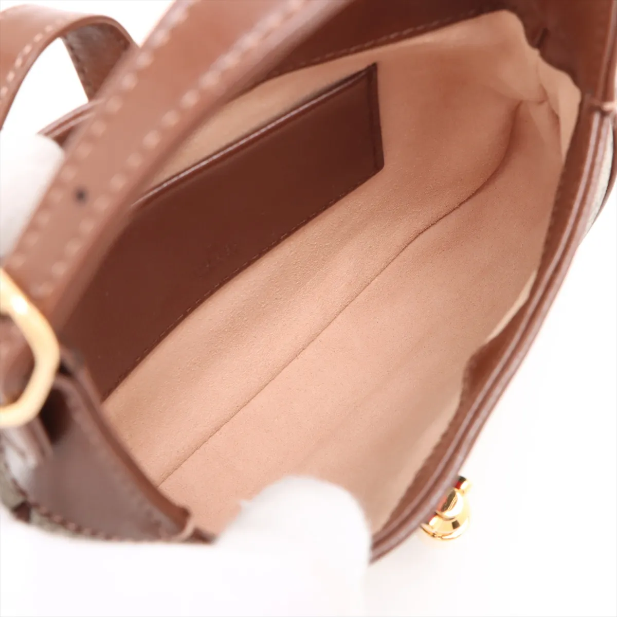 GG Supreme Jackie 1961 PVC x Leather Shoulder Bag, Beige x Brown, 637092 — view 7
