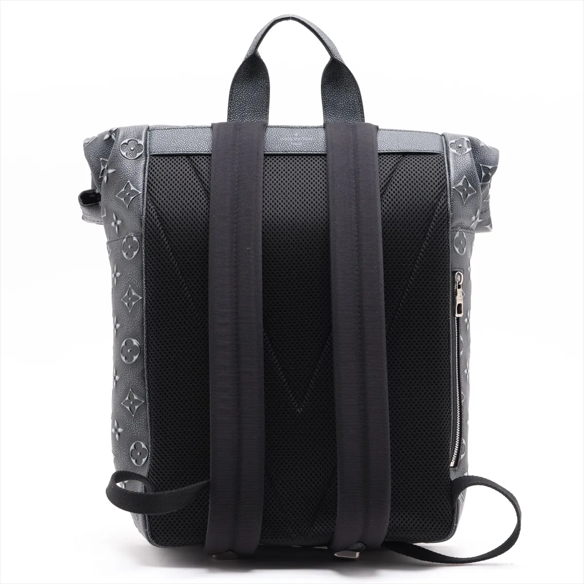 Monogram Debossed Roll-Top Backpack M21359 Black (RFID detected) — view 2
