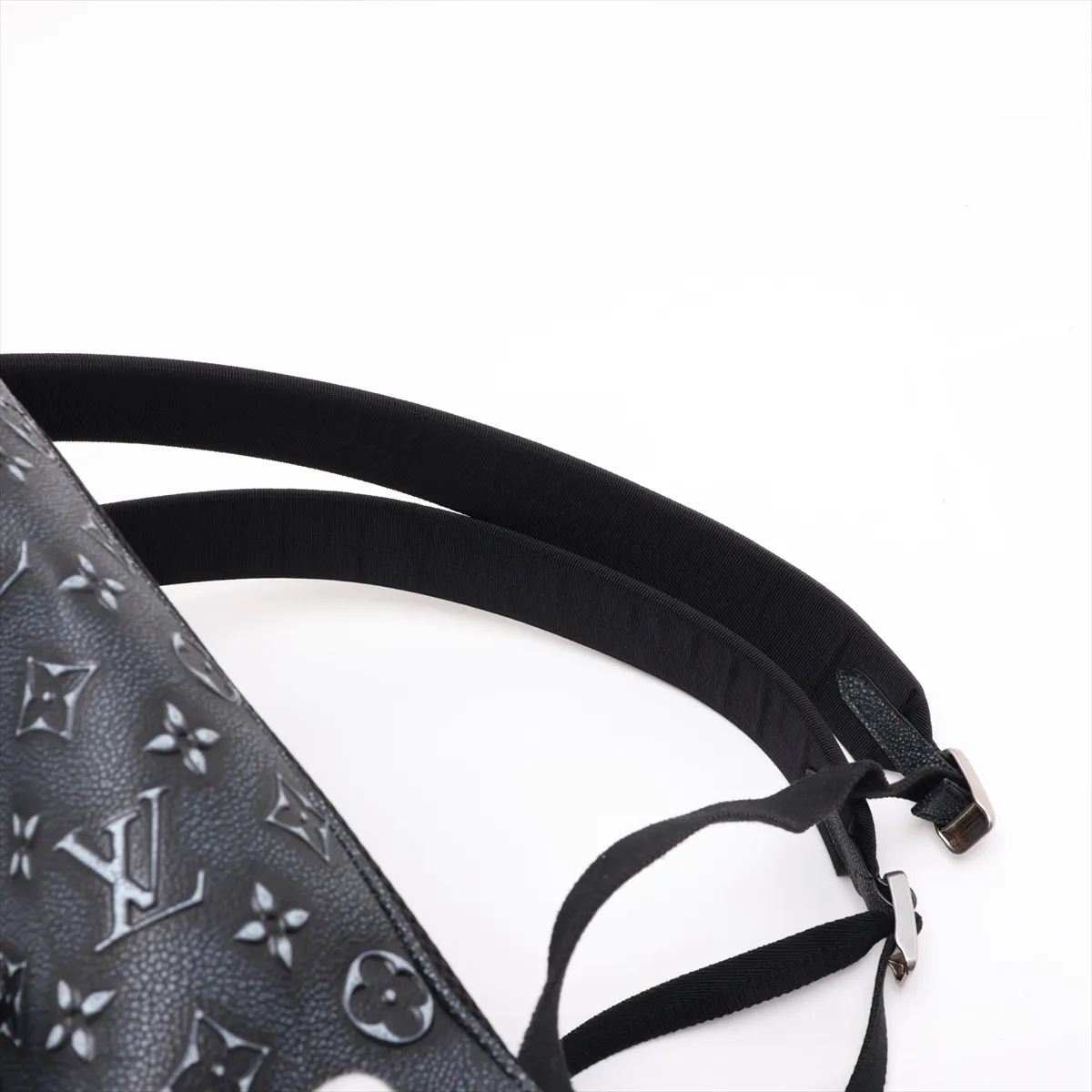 Monogram Debossed Roll-Top Backpack M21359 Black (RFID detected) — view 6
