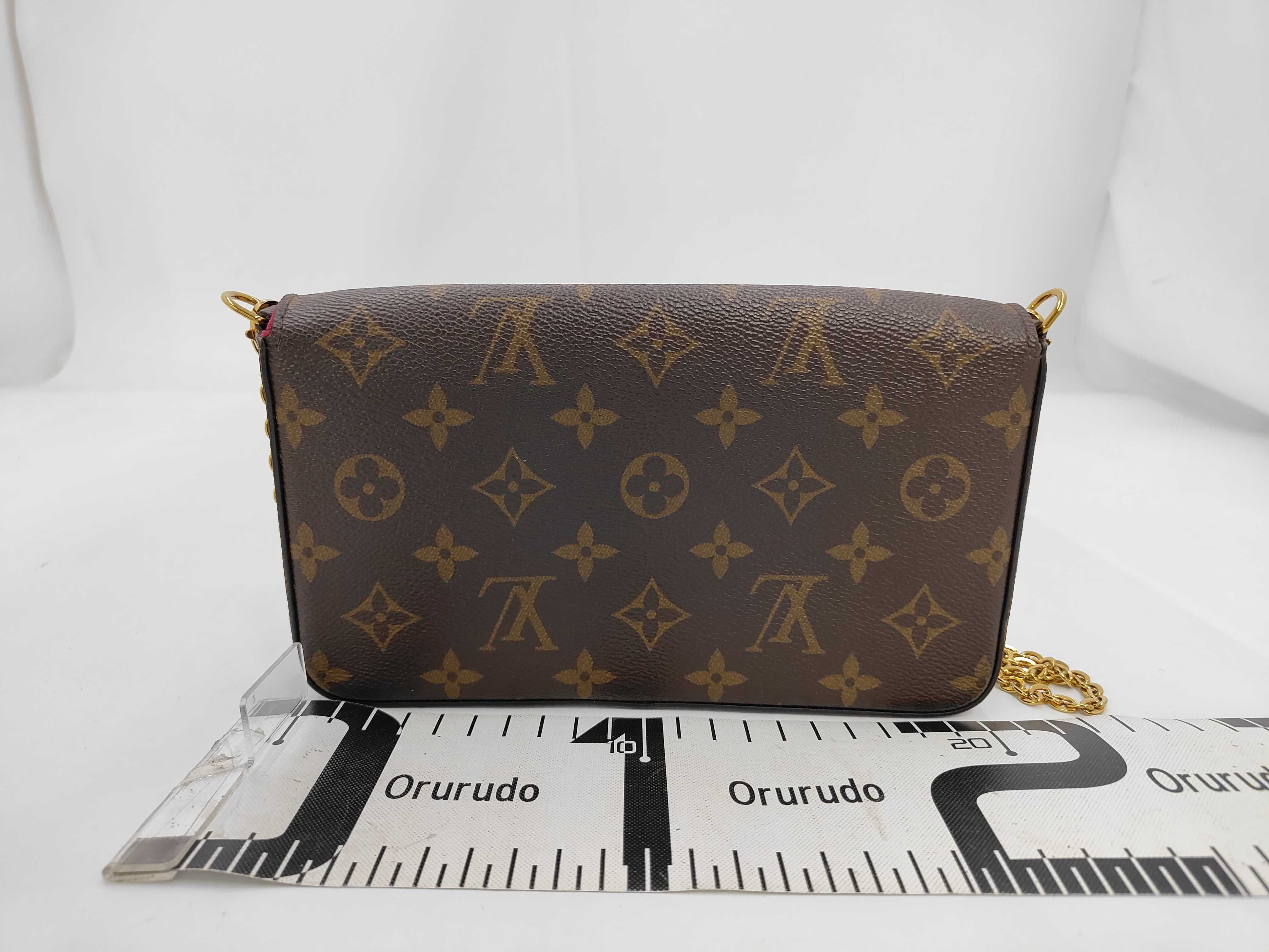 Monogram Louis Vuitton Brown Monogram M81896 Pochette Felicie Chain Shoulder Bag — view 2