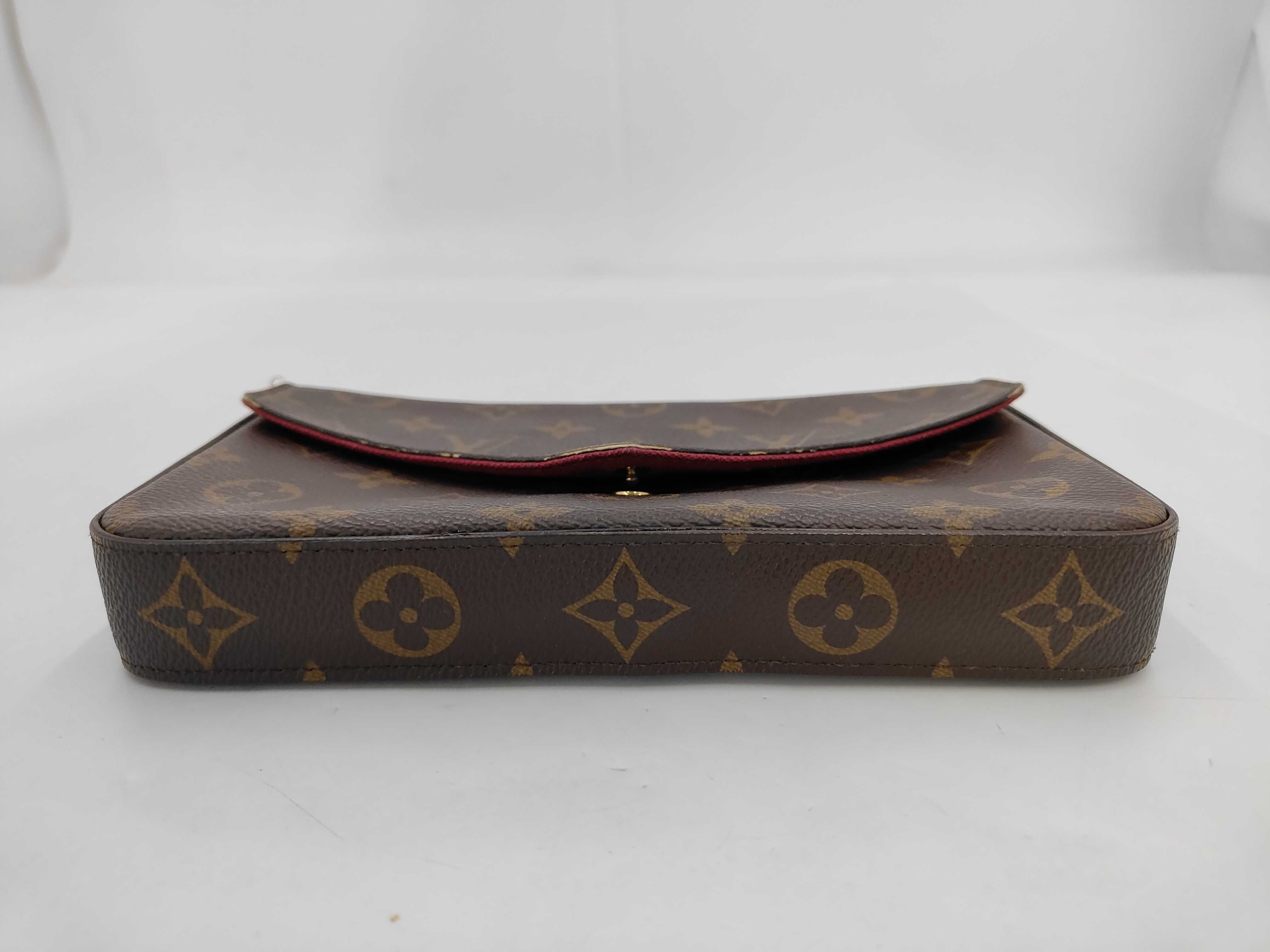 Monogram Louis Vuitton Brown Monogram M81896 Pochette Felicie Chain Shoulder Bag — view 4
