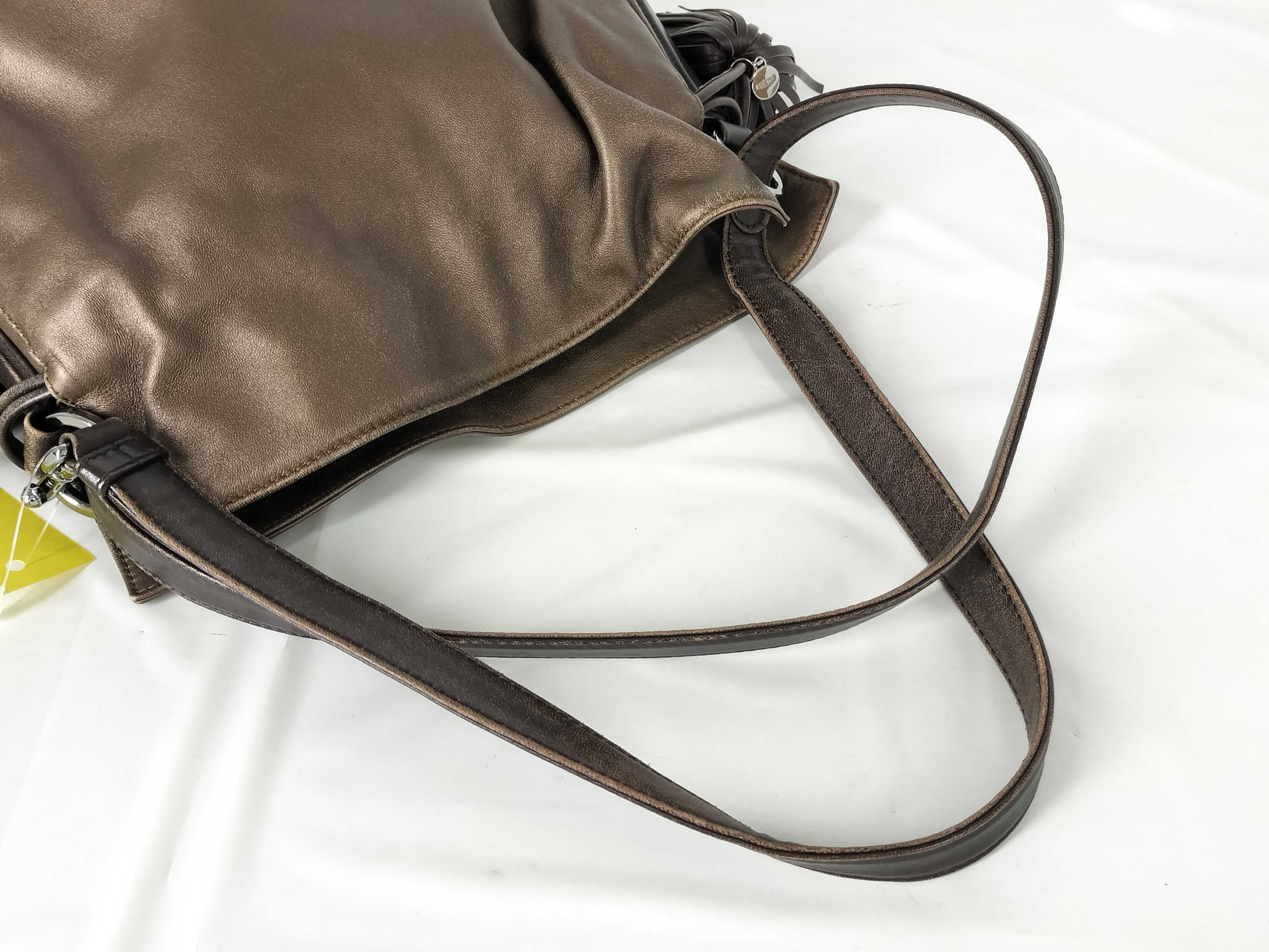 Anagram Nappa Flamenco Fringe Camel Shoulder Bag — view 3