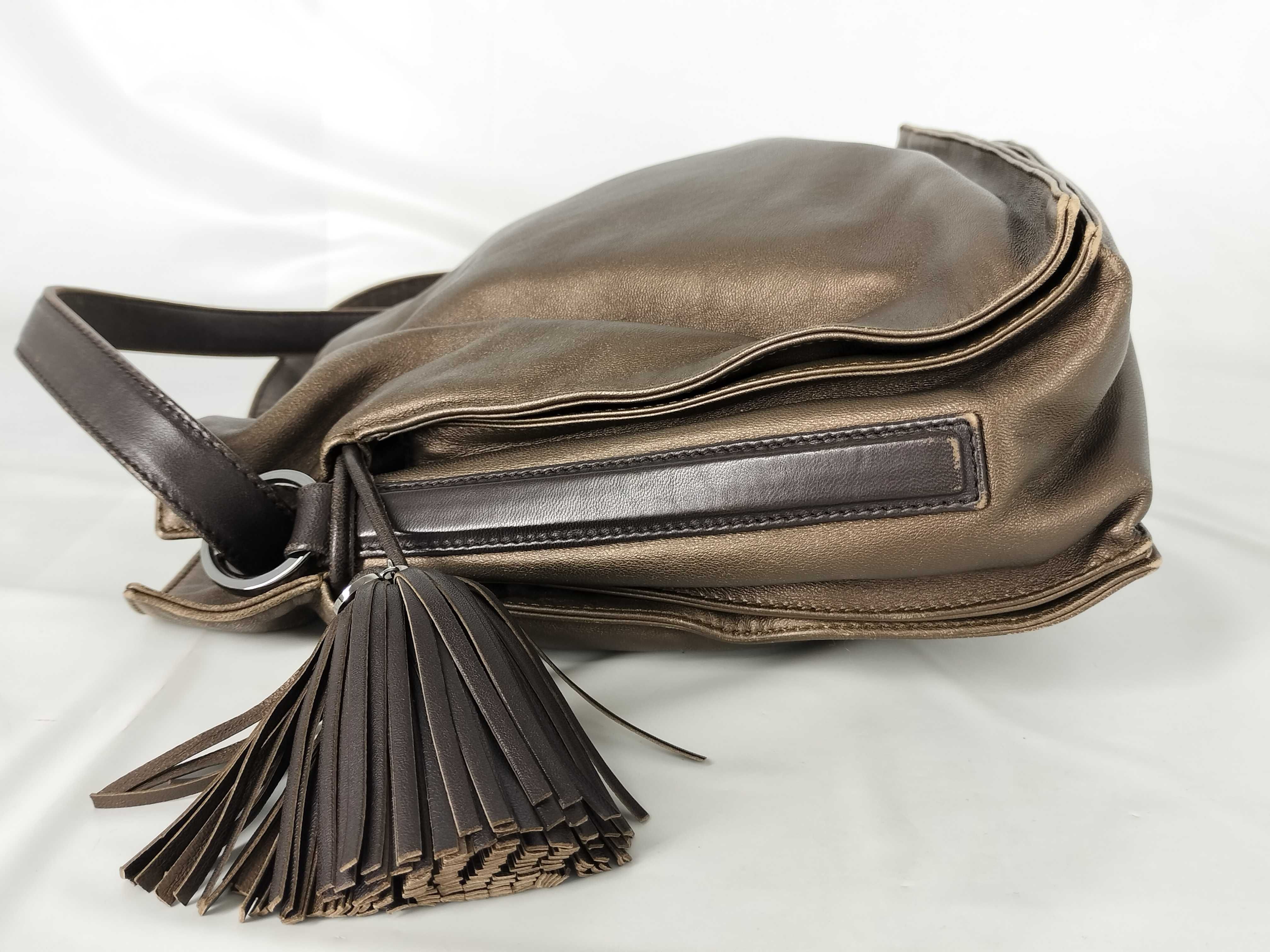Anagram Nappa Flamenco Fringe Camel Shoulder Bag — view 8