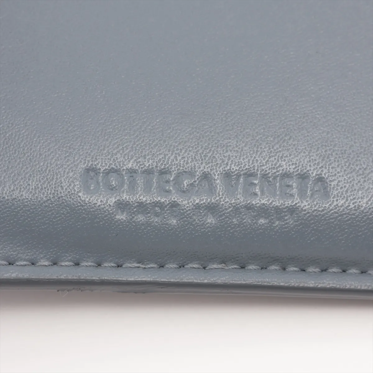 Maxi Intrecciato Leather Fragment Case, Gray — view 4