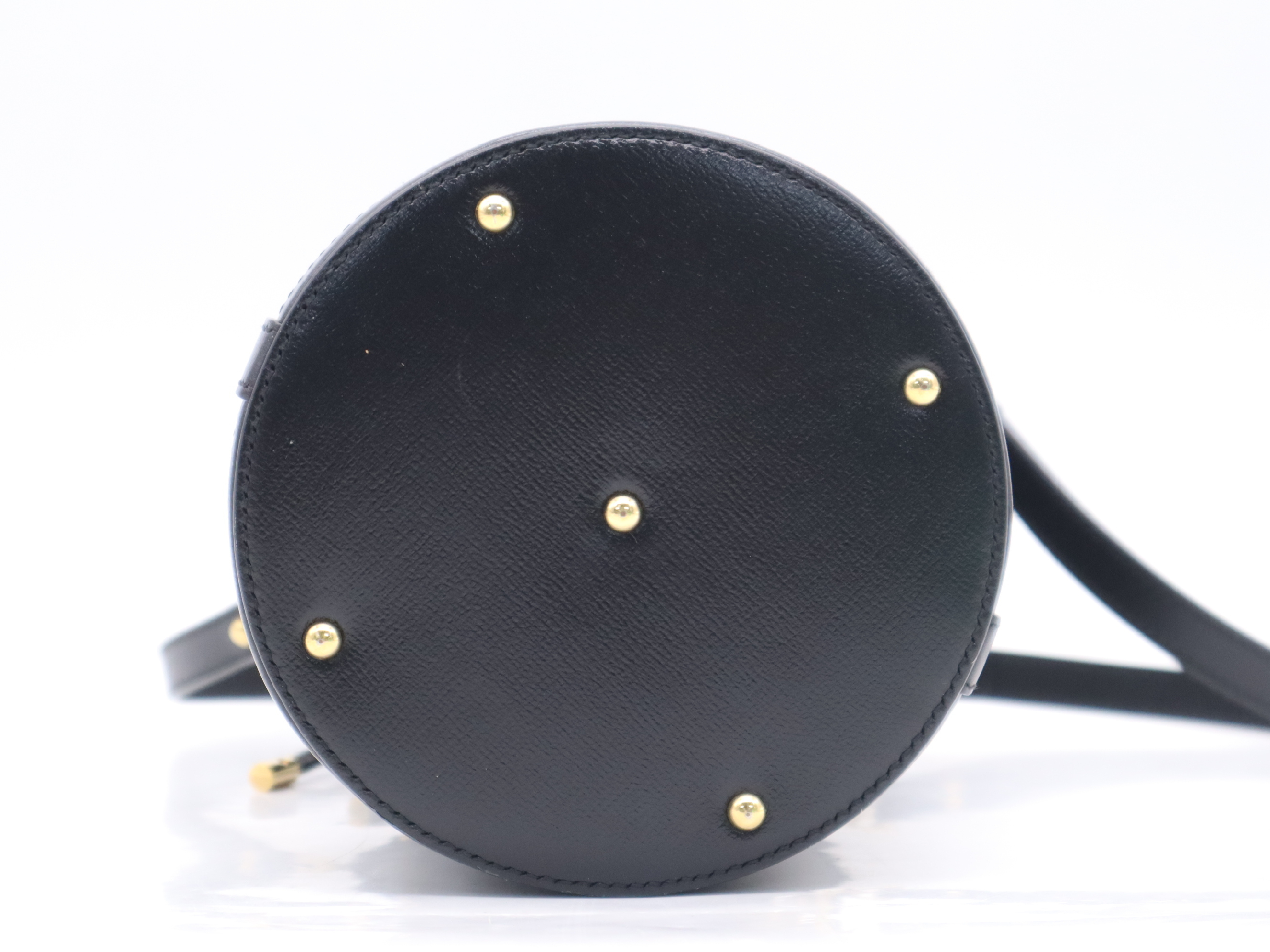 637115 Bucket Shoulder Bag with Dust Bag, Black, Gold Hardware — view 4