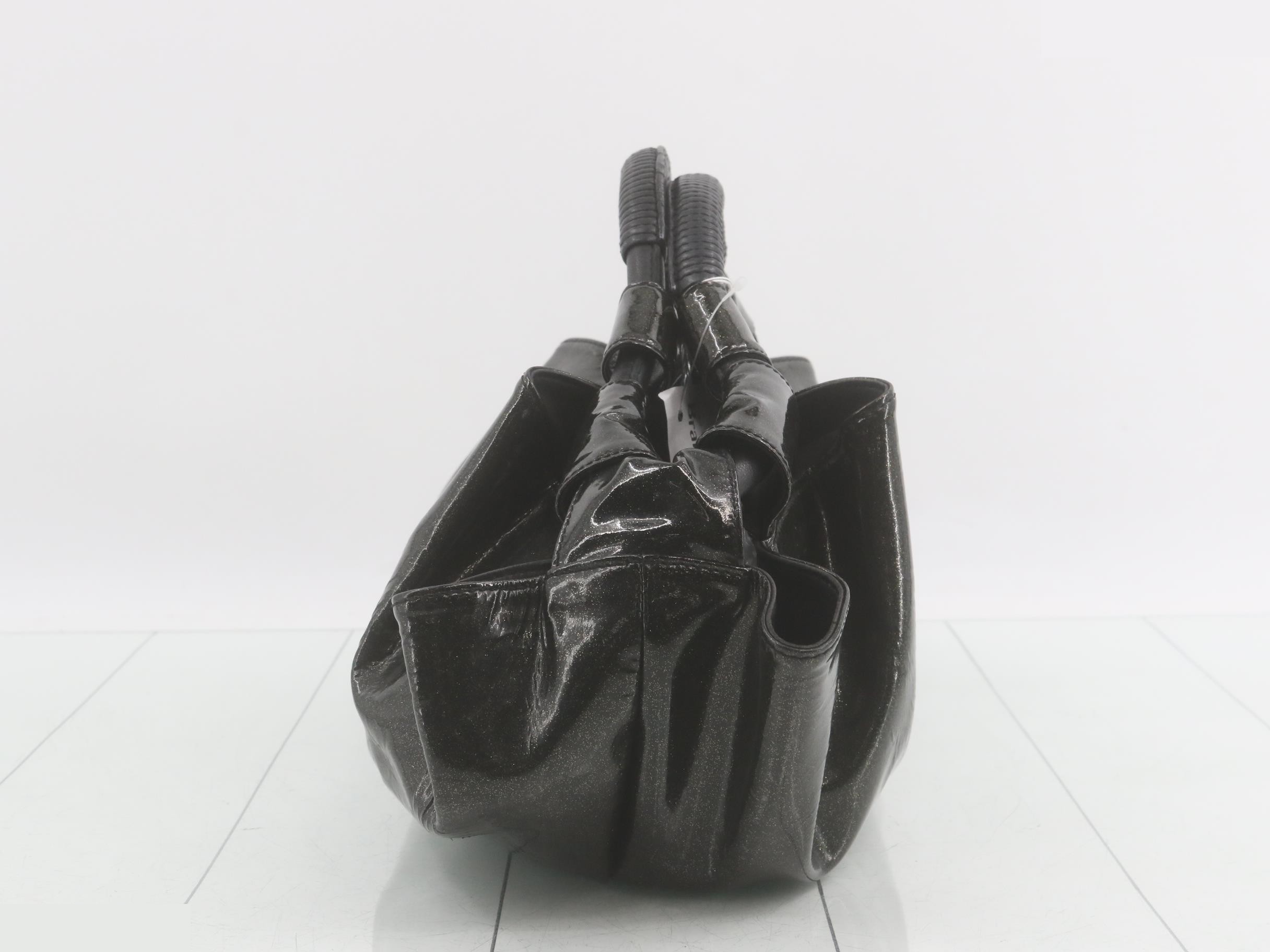 Nappa Aire handbag, patent leather, black, glitter — view 3