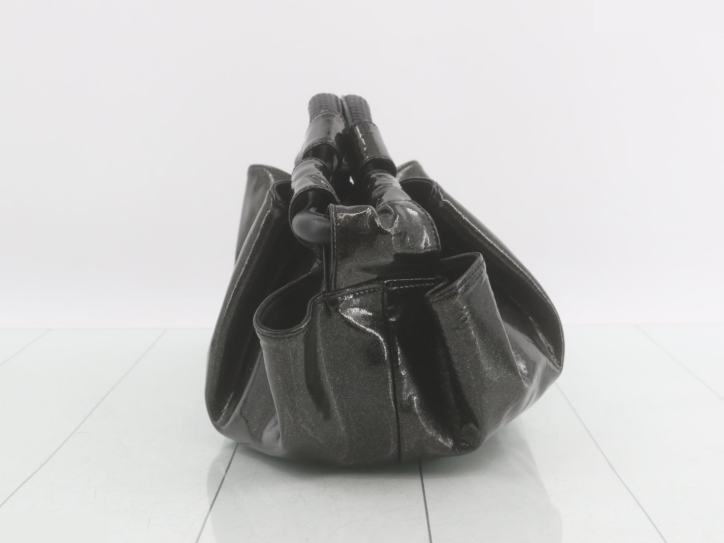 Nappa Aire handbag, patent leather, black, glitter — view 4