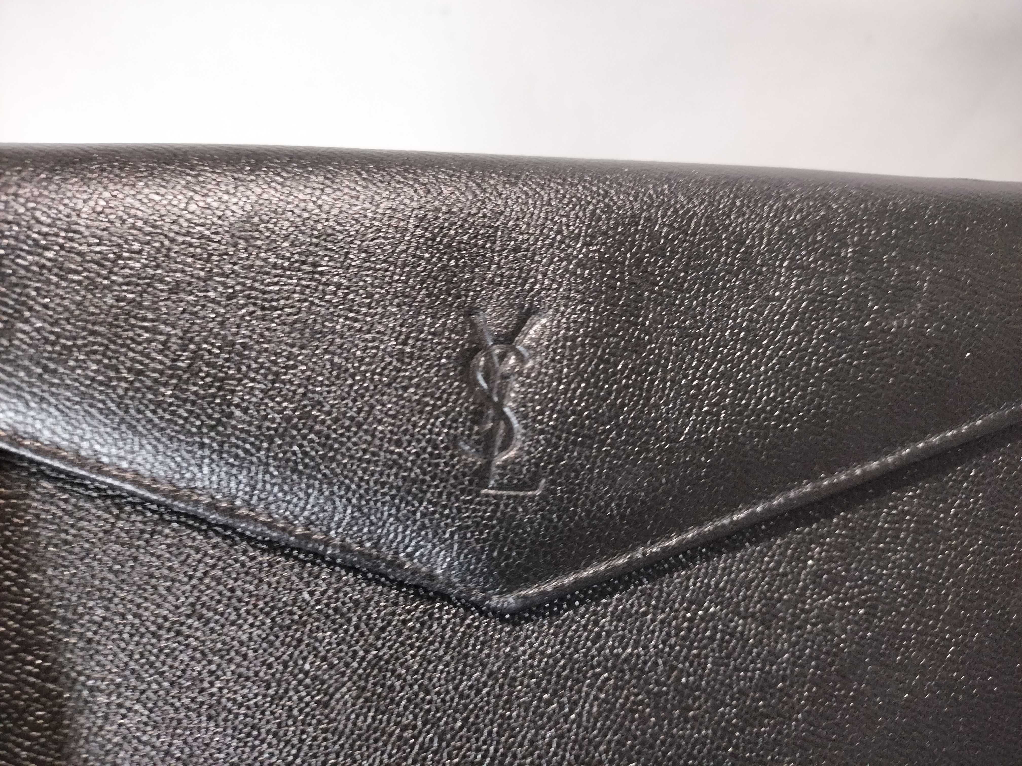 Leather YSL Logo Long Wallet — view 2