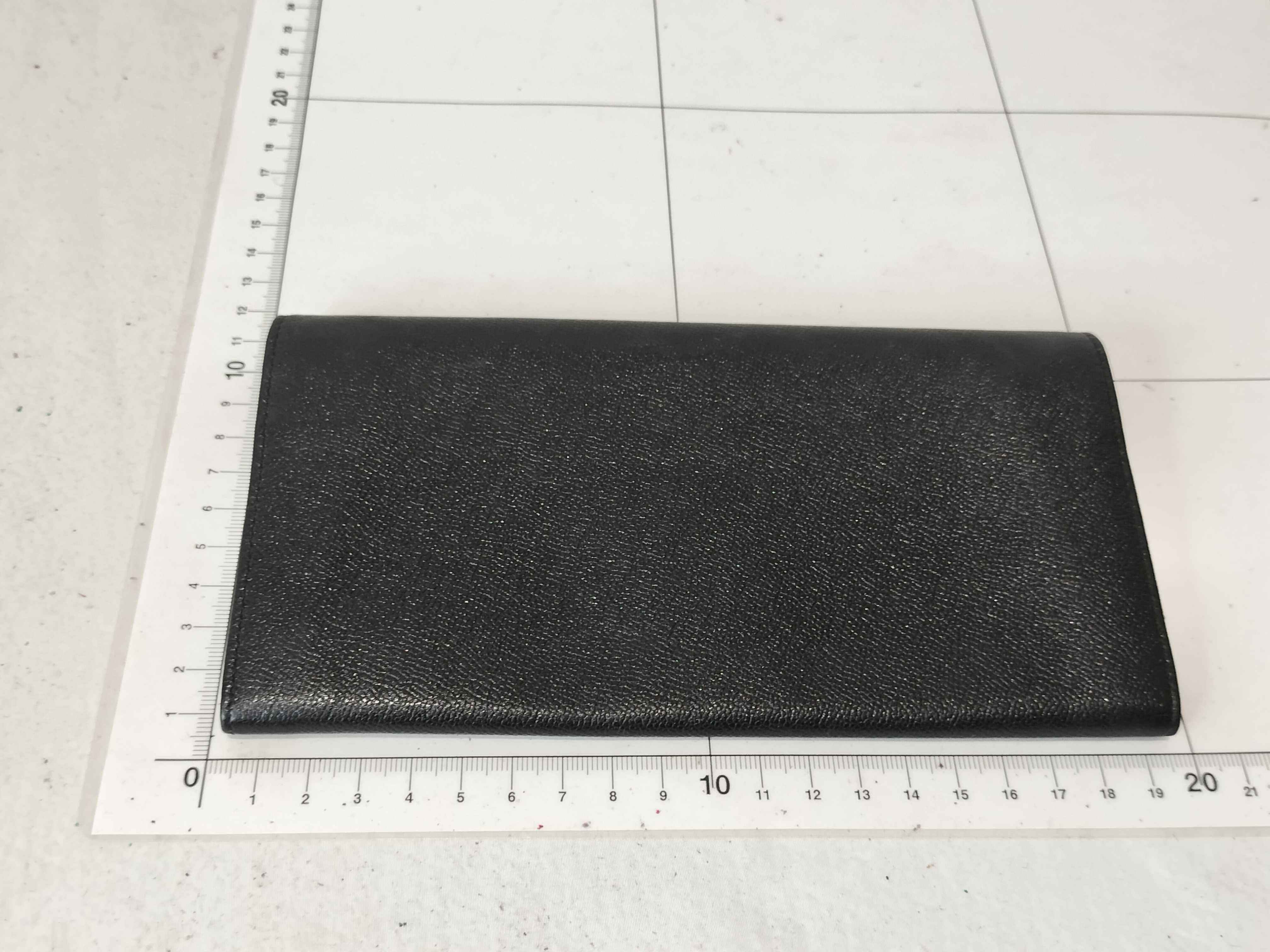 Leather YSL Logo Long Wallet — view 3