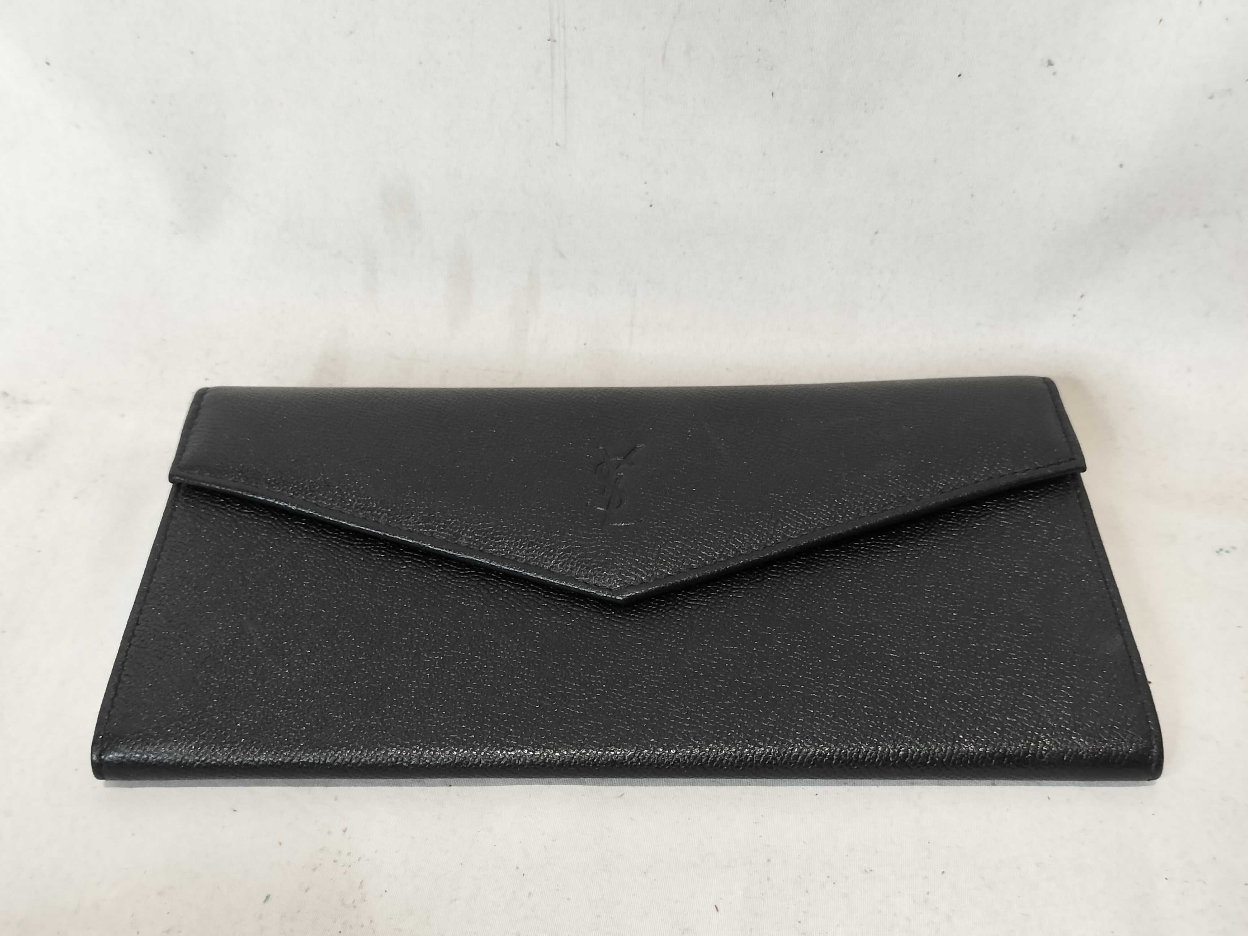 Leather YSL Logo Long Wallet — view 6