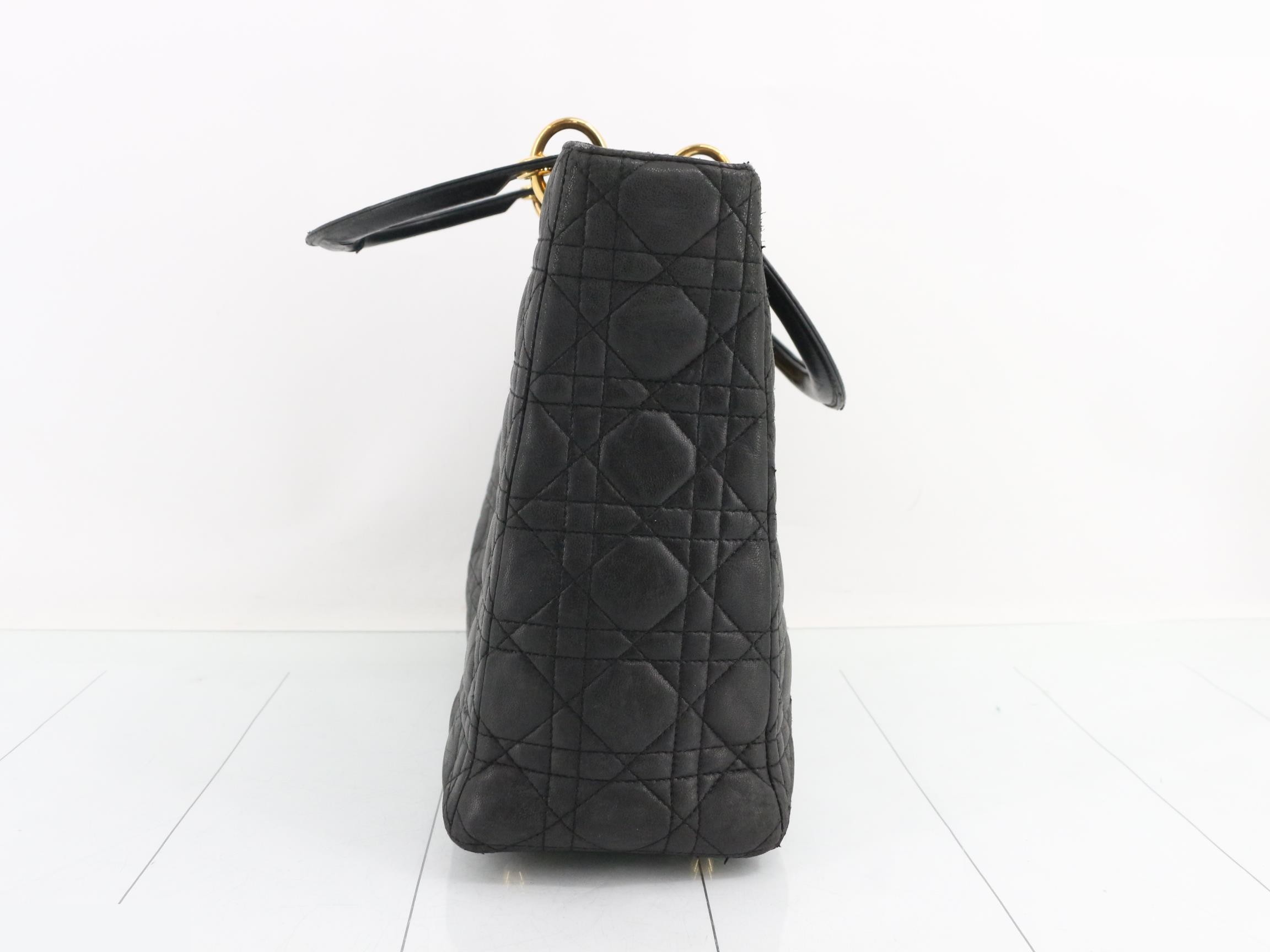 Lady Dior Large Lamb Black 2WAY Hand G Hardware — view 4